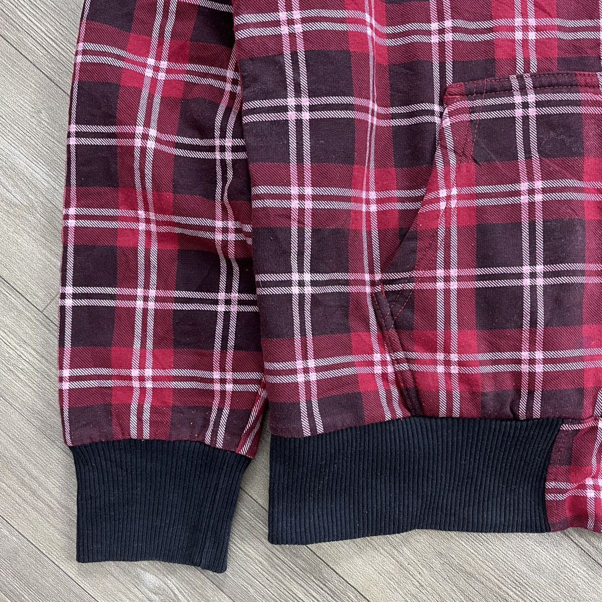 Japanese Brand 2000s Detective Struct Plaid Punk Style Zip Faux Fur Hoodie Size US L / EU 52-54 / 3 - 8 Thumbnail