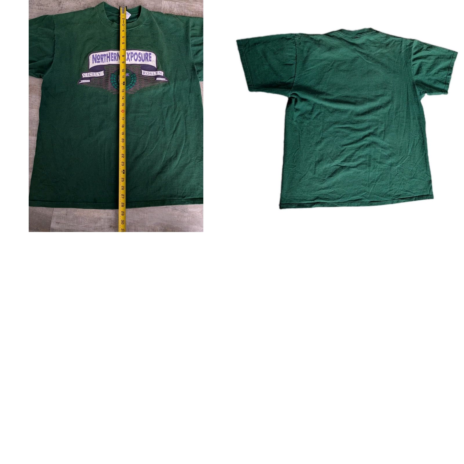 Jerzees VINTAGE 90s Northern Exposure T Shirt Cicely Alaska Roslyn Washington Jerzees XL Green Unisex Graphic Tee USA Made Short Sleeve Size US XL / EU 56 / 4 - 8 Thumbnail