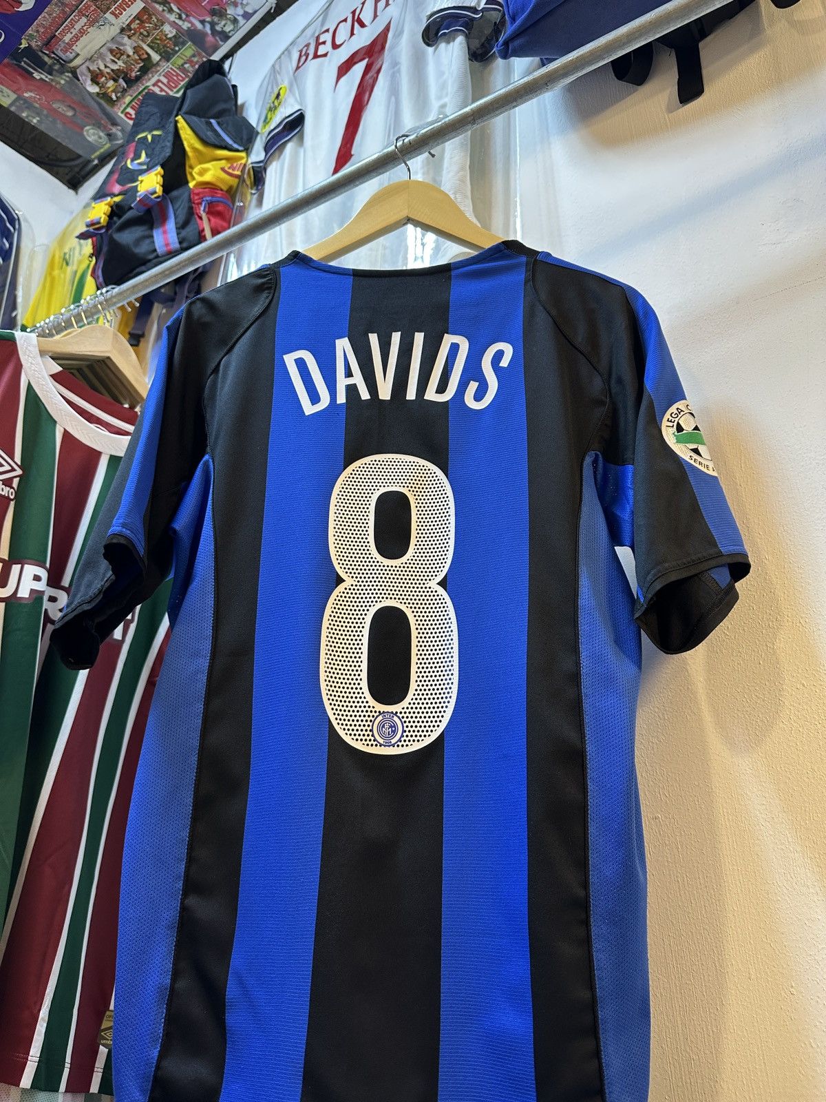 Nike 2004-2005 Inter Milan Home Kit DAVIS 8 Size US XS / EU 42 / 0 - 3 Thumbnail