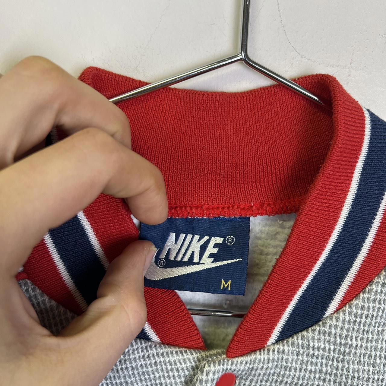 Nike Nike Vintage Gray Pullover Sweatshirt - Red Trim 80s Size US M / EU 48-50 / 2 - 4 Thumbnail