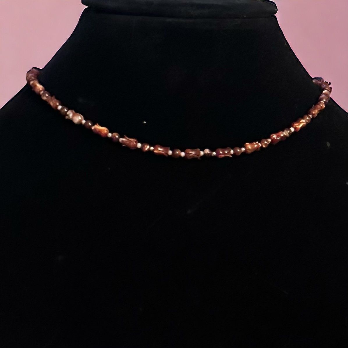 Vintage Vintage carnelian tulip bead necklace Size ONE SIZE - 1 Thumbnail