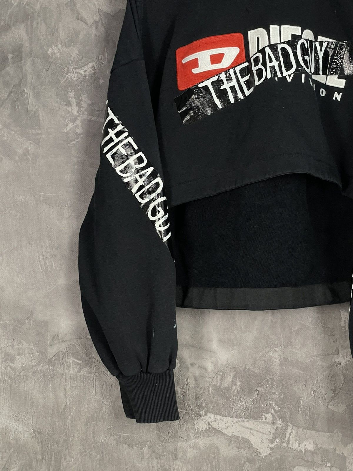 Diesel × Vintage 🔥VINTAGE DIESEL Y2K CROPPED BIG LOGO HOODIE🔥 Size L / US 10 / IT 46 - 5 Thumbnail