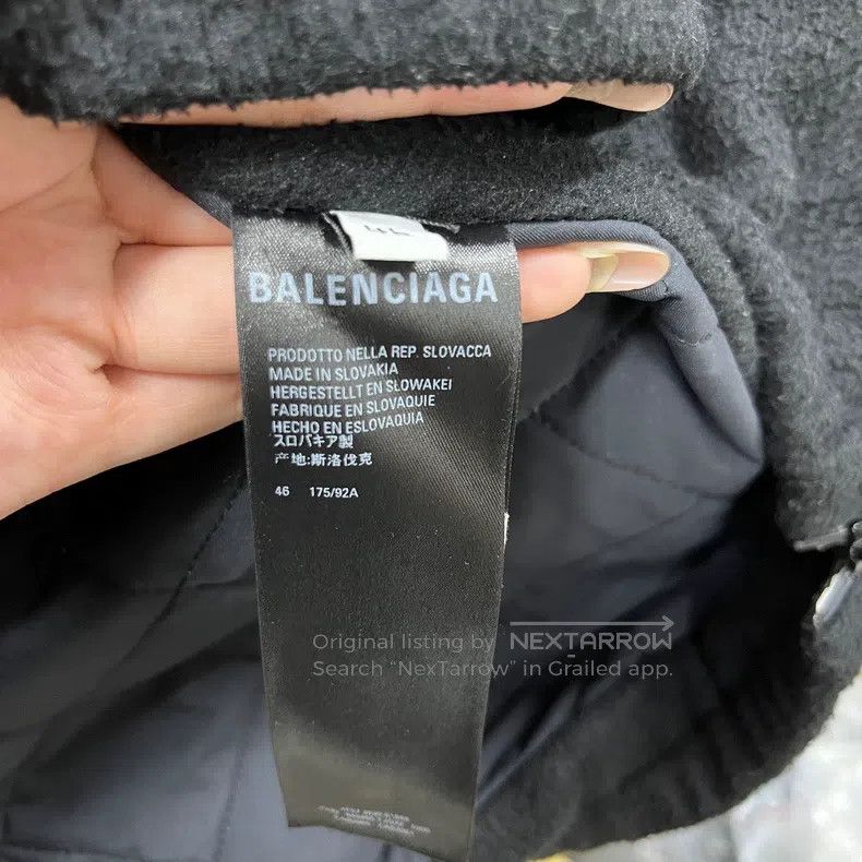 Balenciaga Balenciaga Black Half Zip Fleece Jacket Size US S / EU 44-46 / 1 - 4 Thumbnail