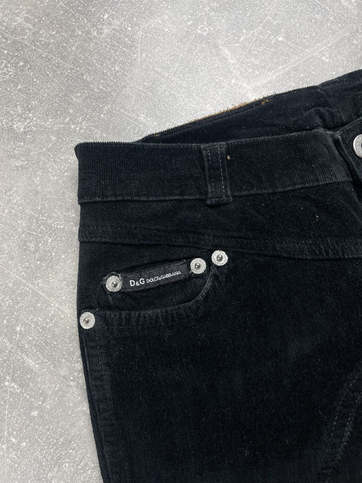 Dolce & Gabbana Dolce & Gabbana Black Corduroy Slim Pants Zip Hem Size 27" / US 4 / IT 40 - 8 Thumbnail