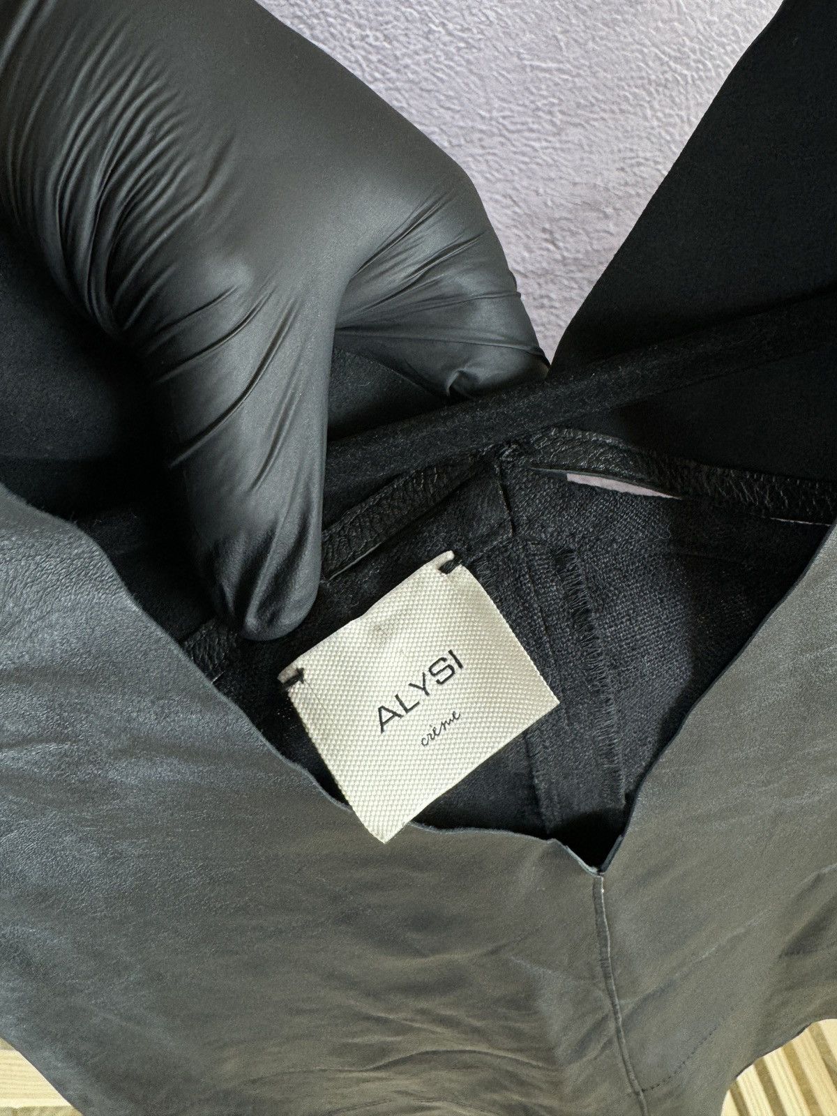 Designer × Genuine Leather Alysi creme black leather linen vest Size M / US 6-8 / IT 42-44 - 7 Thumbnail