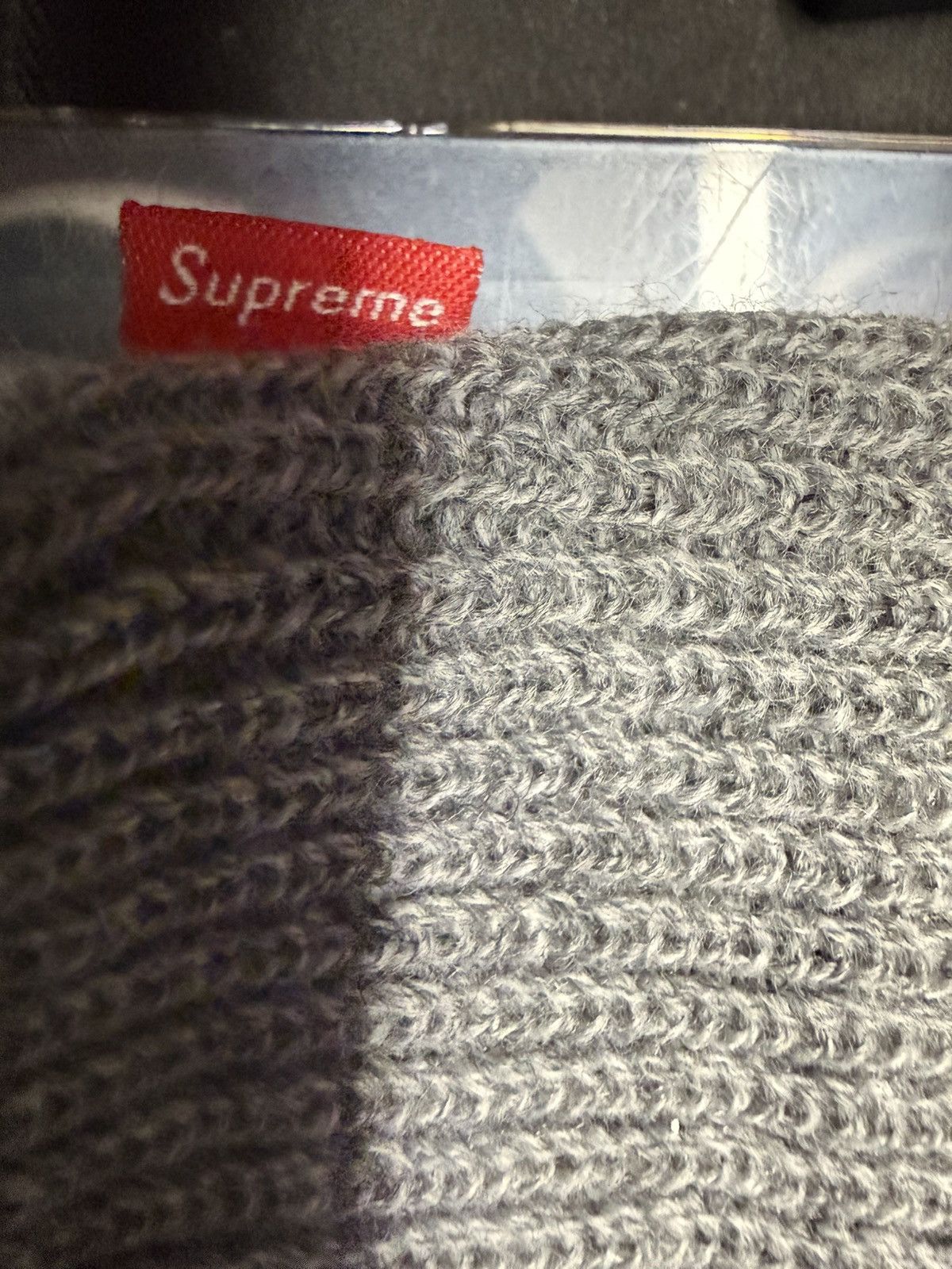 Supreme Grey Vintage Supreme Basic Beanie Size ONE SIZE - 3 Thumbnail