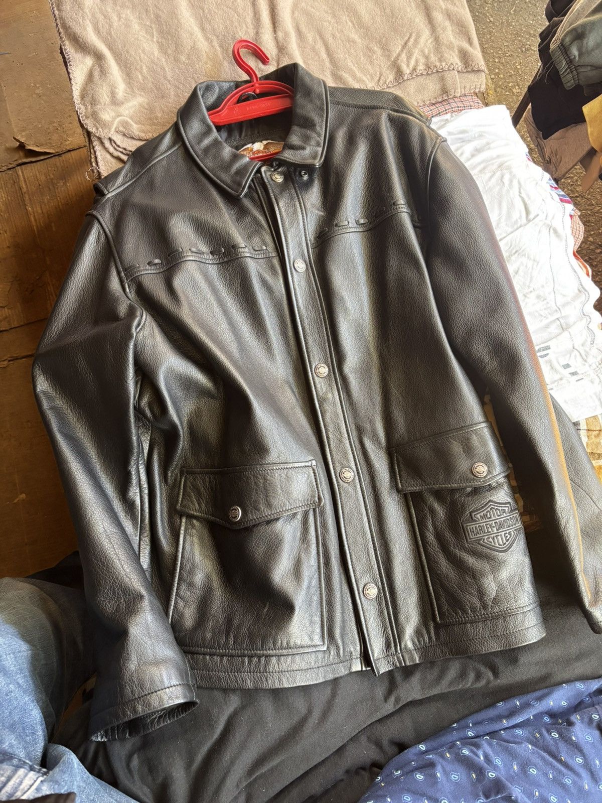 Harley Davidson HARLEY DAVIDSON LEATHER JACKET Size US XL / EU 56 / 4 - 2 Thumbnail