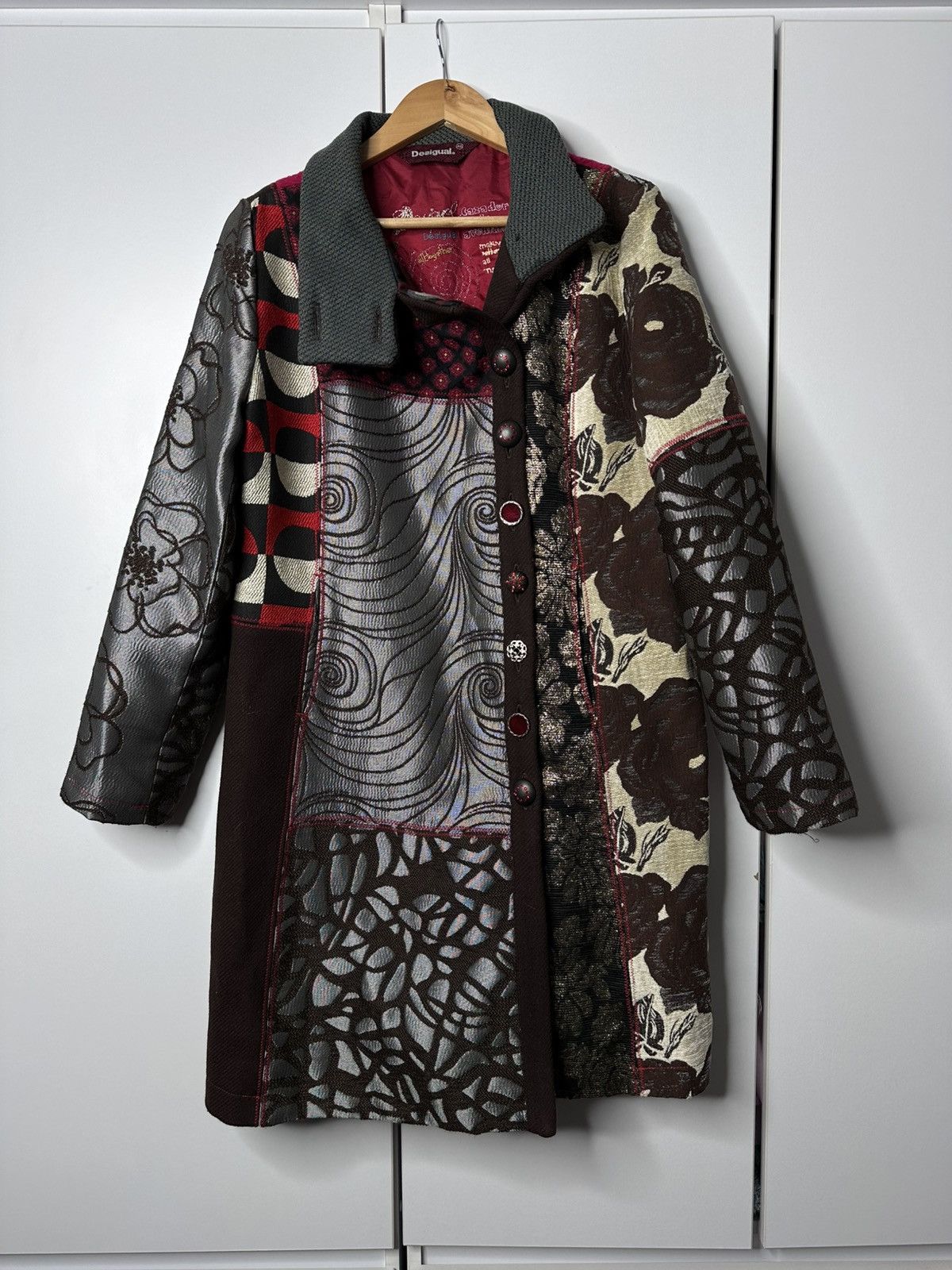 Desigual Desigual Avan Garde Japan Style Patchwork Geisha Coat Size L / US 10 / IT 46 - 15 Thumbnail