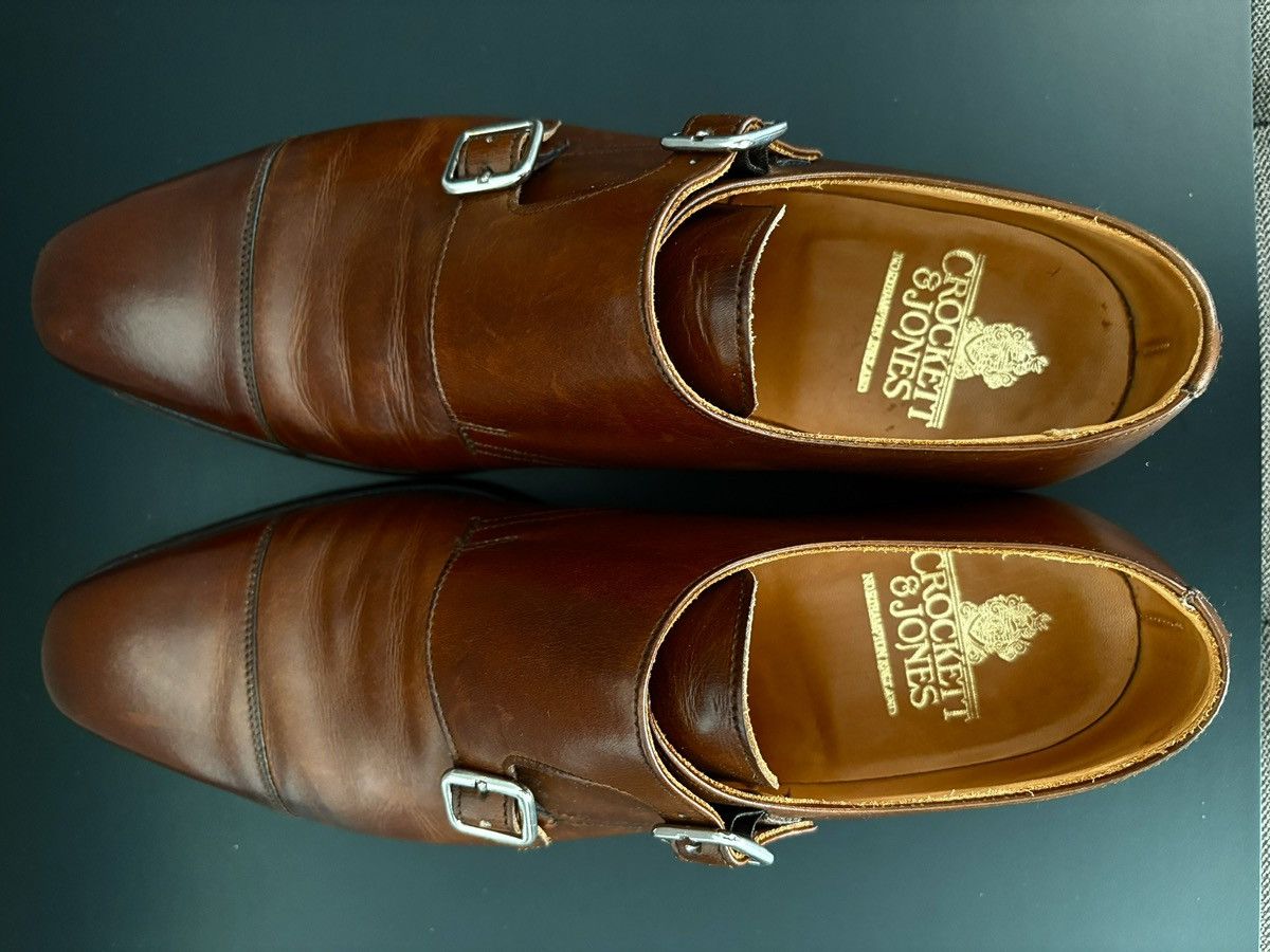 Crockett & Jones Crockett & Jones Lowndes Double Monk Dark Brown Calf 7UK Size US 7 / EU 40 - 6 Thumbnail