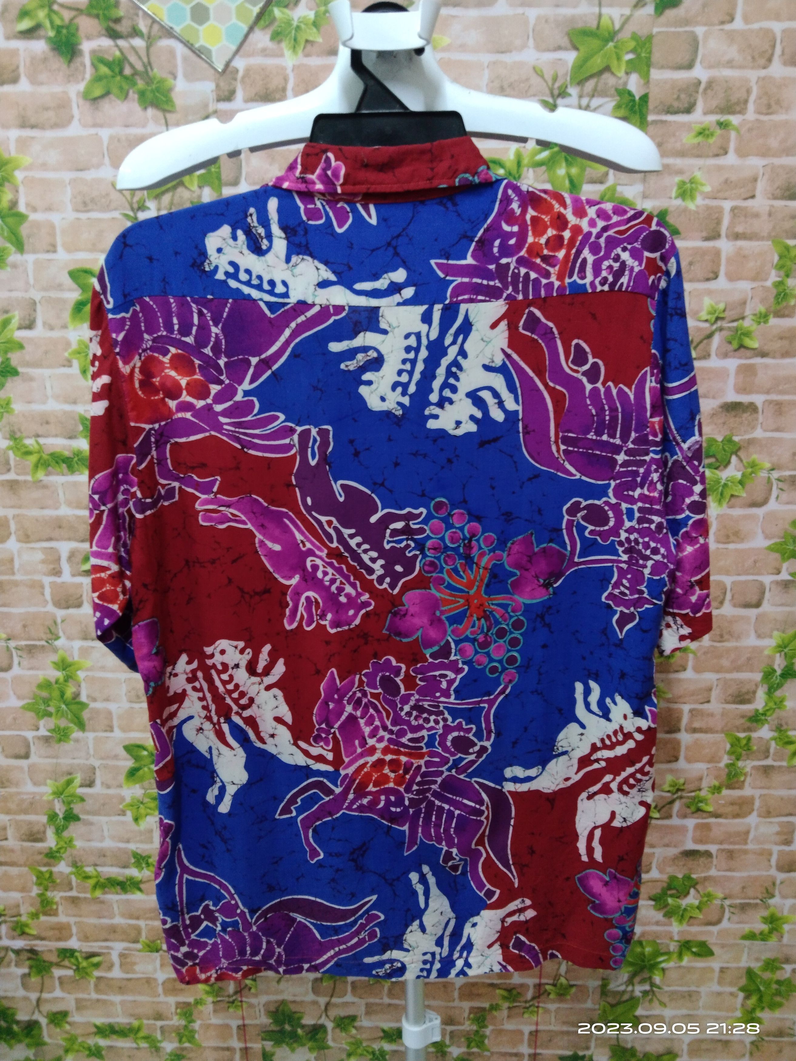 Japanese Brand RAYON TROPICAL TIGER BONES X HORSE MOTIF Size US M / EU 48-50 / 2 - 2 Thumbnail