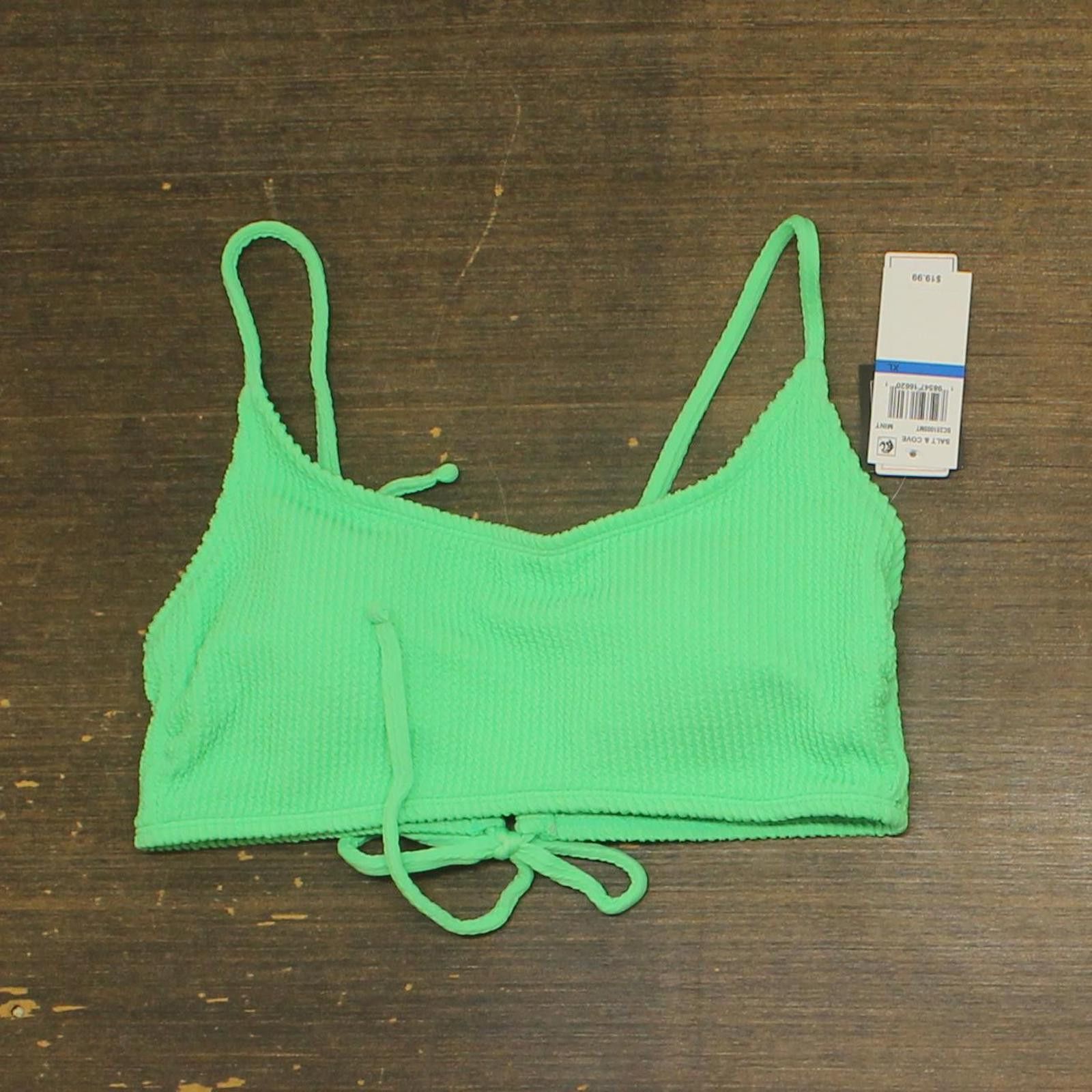Other Nwt Salt + Cove Rib Scoop-neck Bikini Top Mint Tea Green Xl Size ONE SIZE - 1 Thumbnail