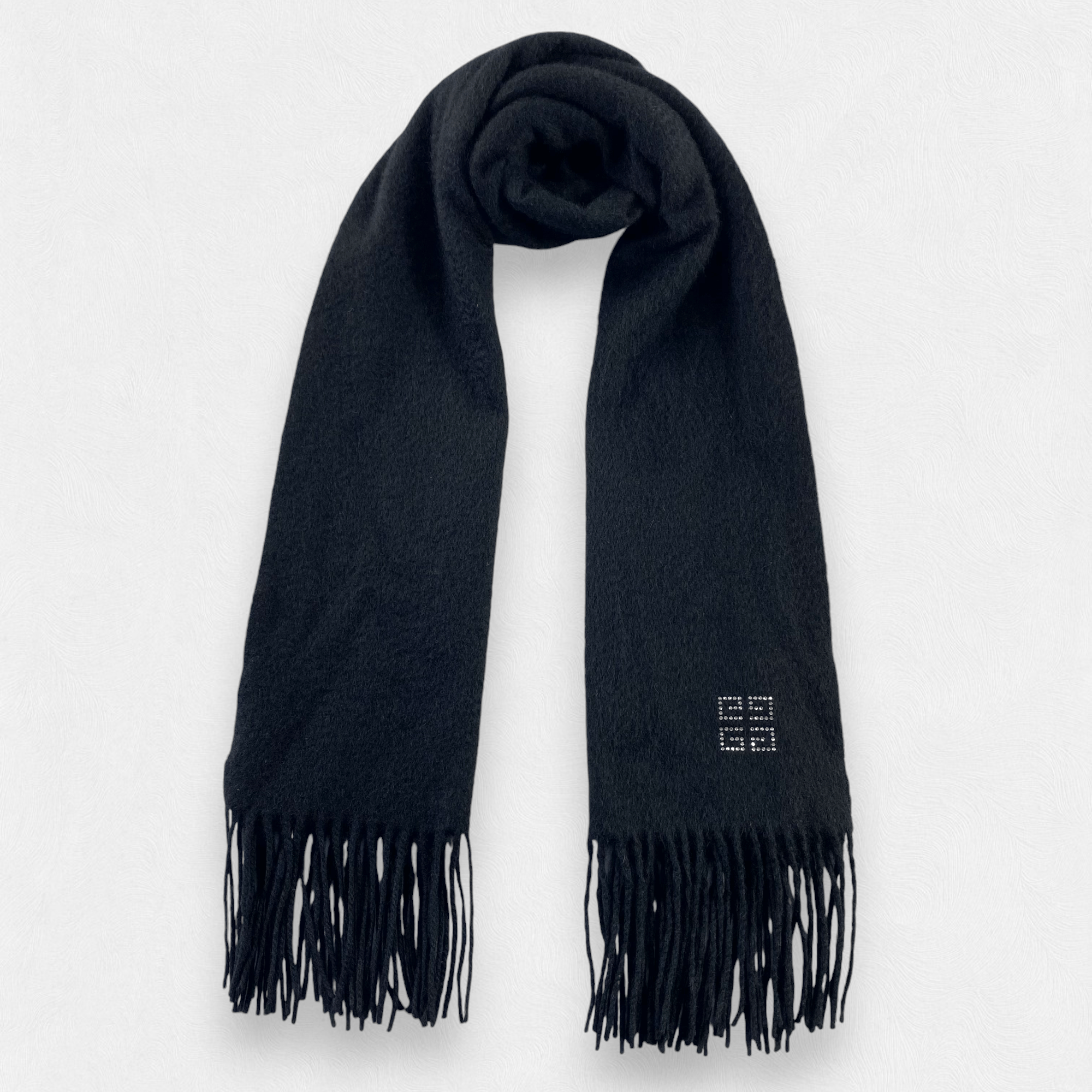 Givenchy × Vintage Black Givenchy Scarf Neck Wrap Cashmere Muffler Size ONE SIZE - 1 Thumbnail