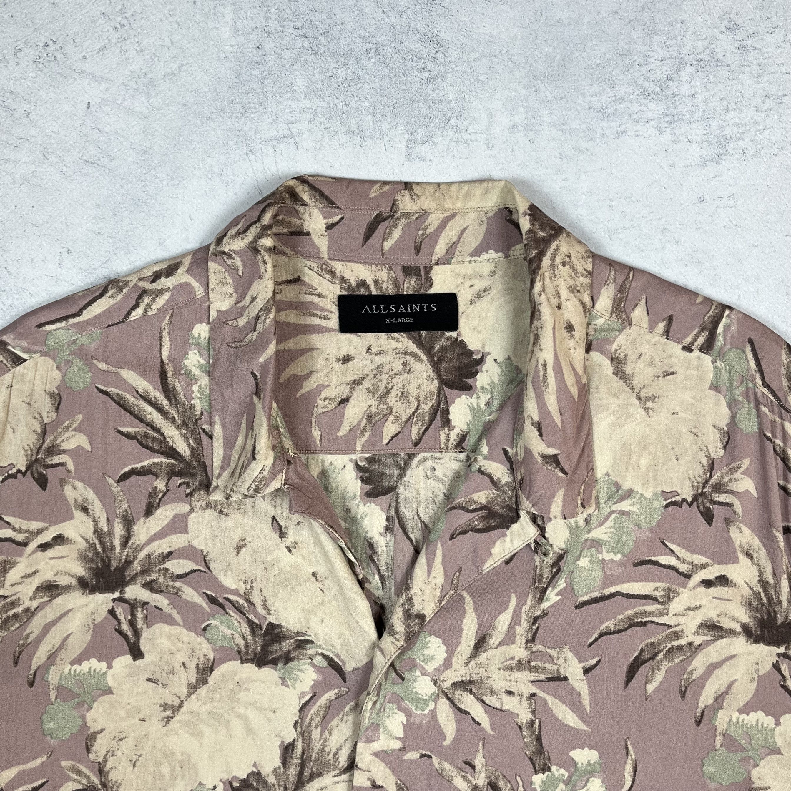 Allsaints AllSaints Laysan Short Sleeve Hawaii Button Up Shirt Size US XL / EU 56 / 4 - 9 Thumbnail