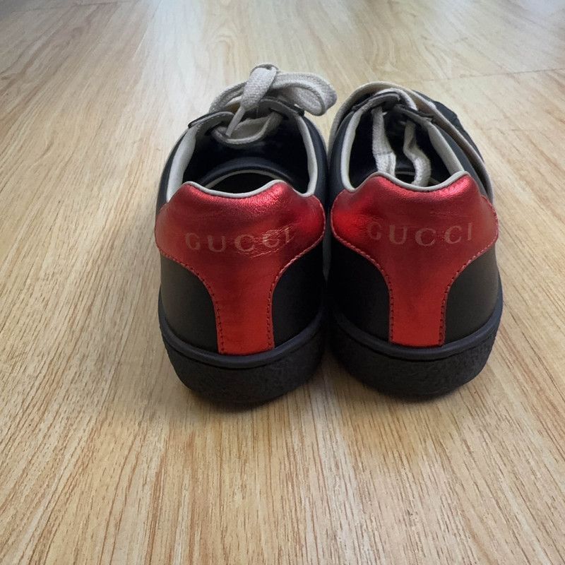 Gucci Gucci ACE Logo Kids Sneakers in Black Size US 12.5 / EU 45-46 - 3 Thumbnail