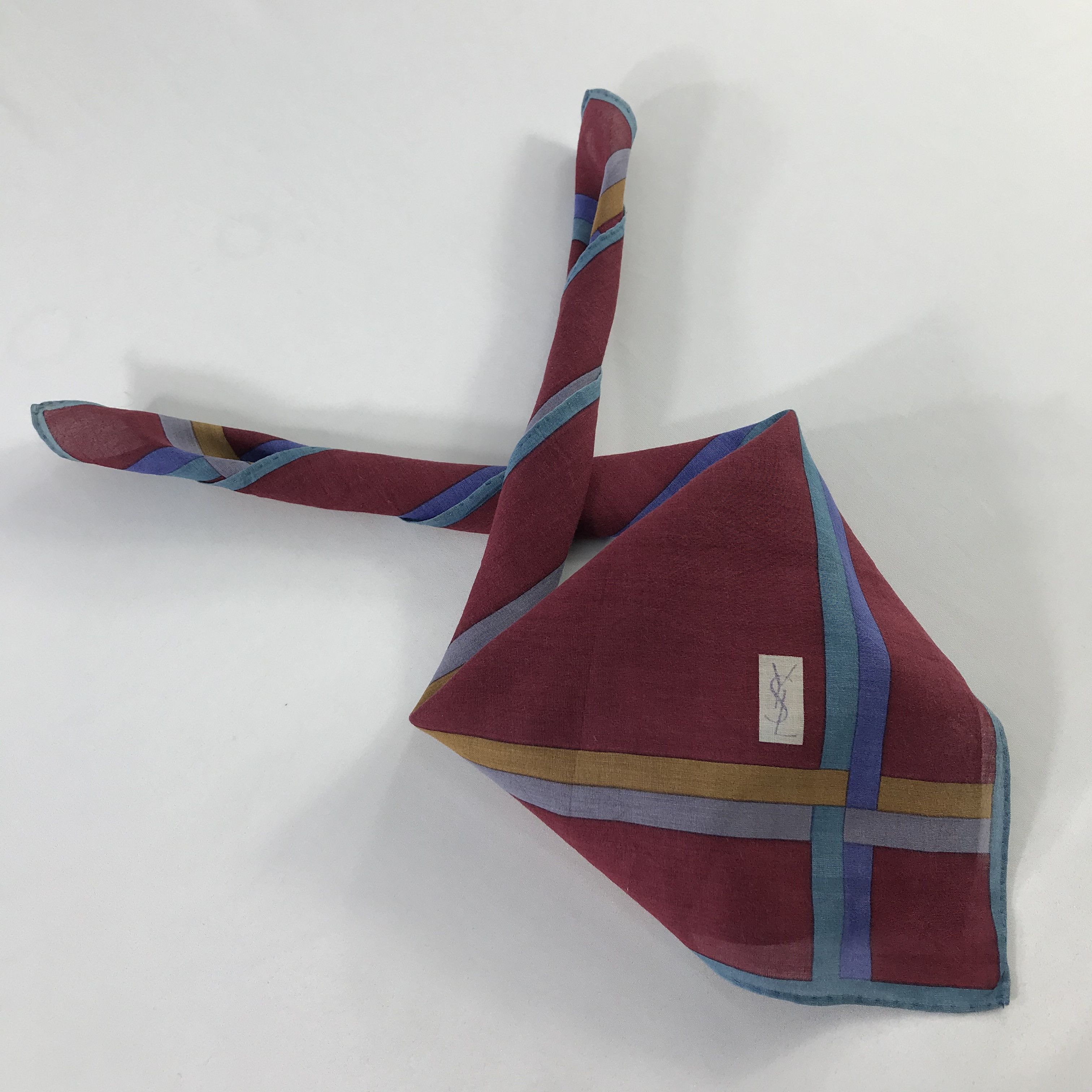 Vintage × Yves Saint Laurent Yves Saint Laurent Bandana / Handkerchief /Neckerchief -S418 Size ONE SIZE - 4 Thumbnail