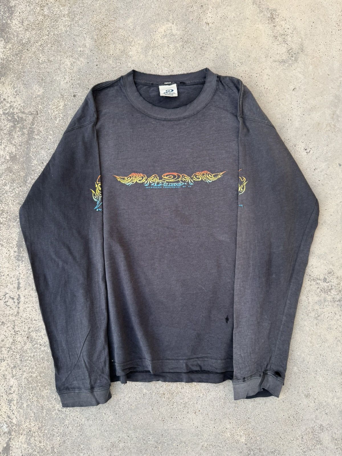 If Six Was Nine Distressed Sun Faded Piko Surf Wear LS Tees Size US M / EU 48-50 / 2 - 4 Thumbnail