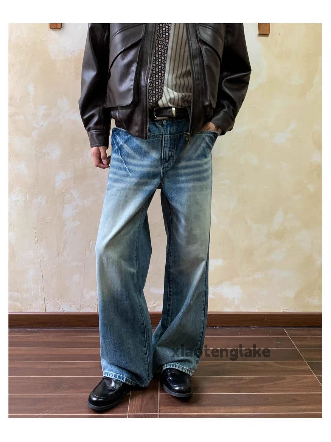 xtl washed faded cleanfit yuppie y2k loose jeans