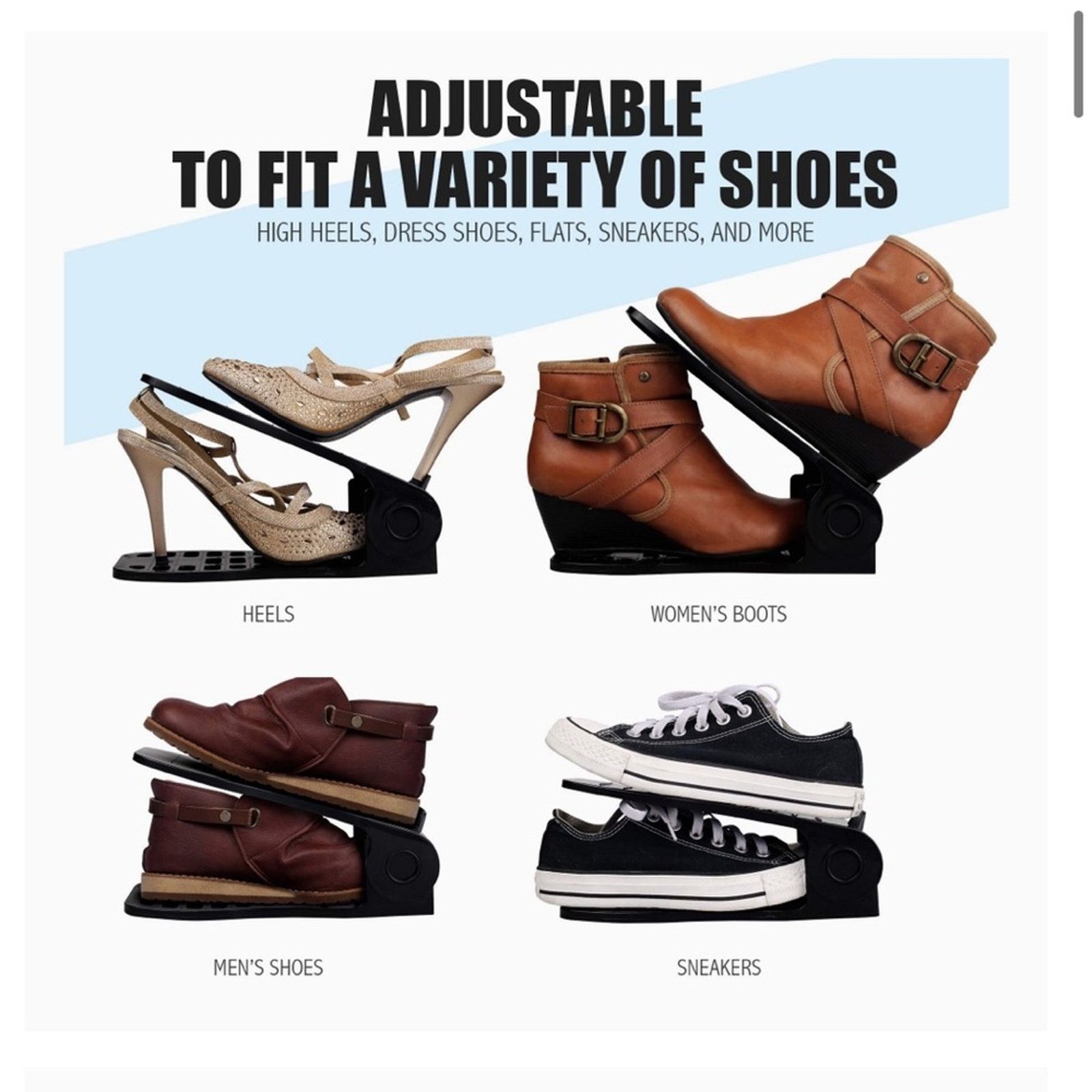 Other Shoe Slots Adjustable Shoe Organizer, 18 Piece Size ONE SIZE - 8 Thumbnail