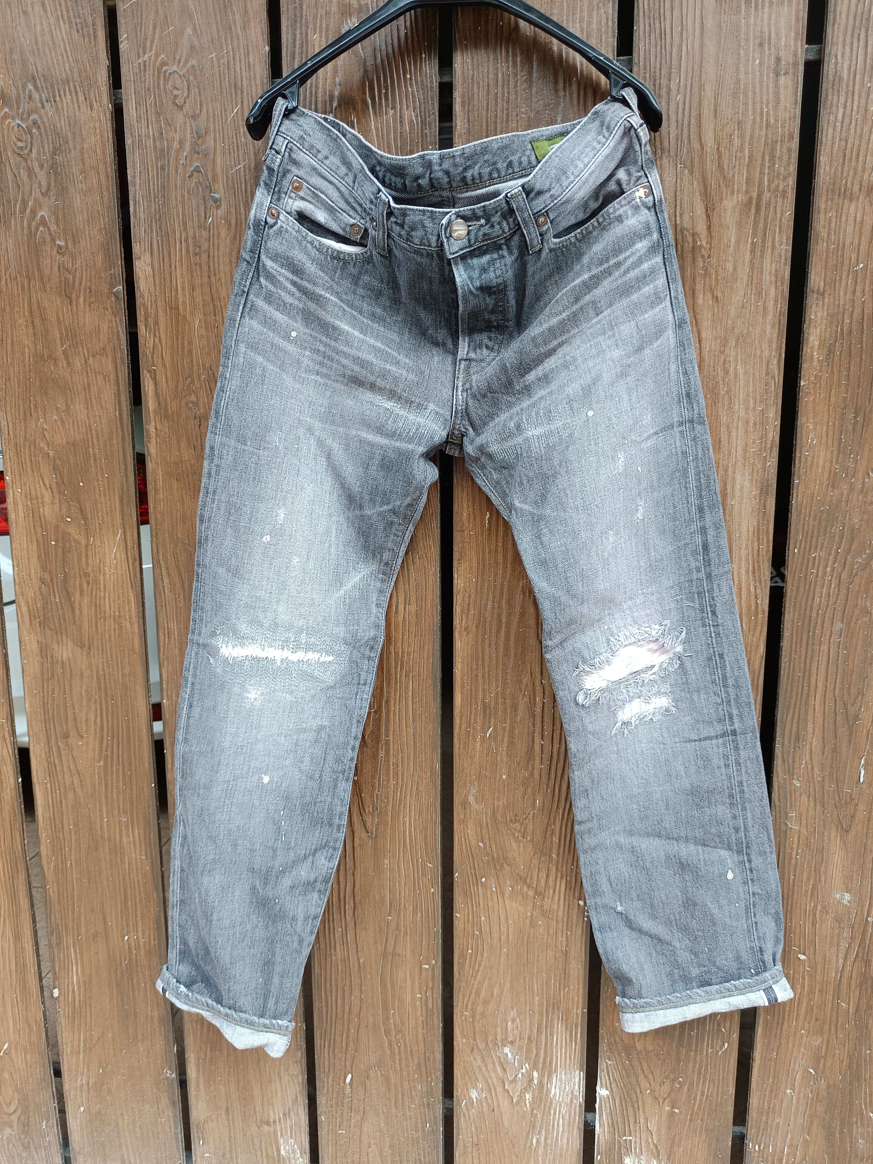 Japanese Brand Distressed selvedge jeans Japan Size 30" / US 8 / IT 44 - 1 Thumbnail