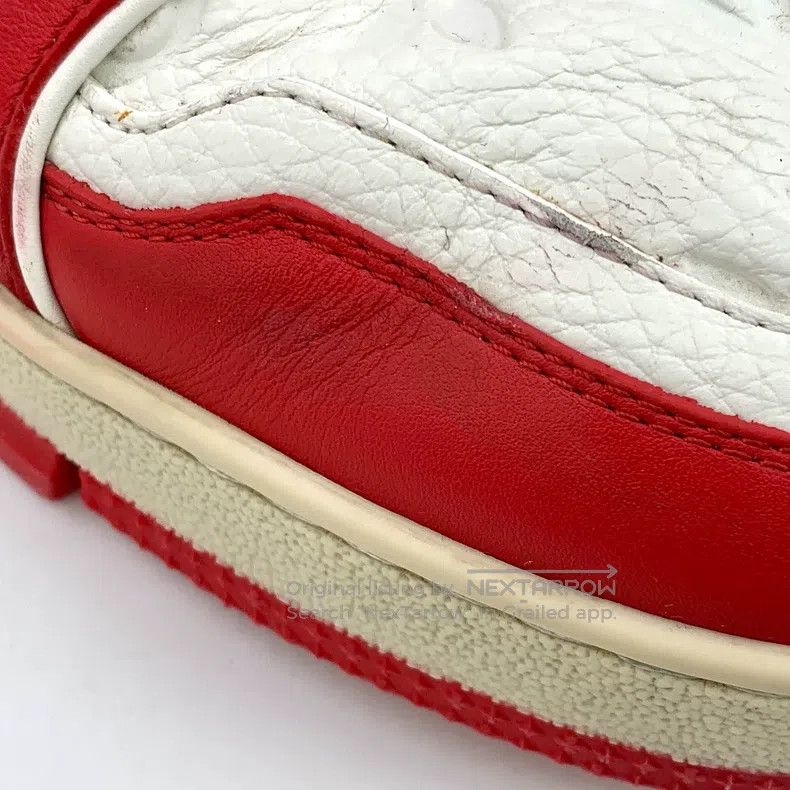 Louis Vuitton Louis Vuitton Trainer Red logo Embossed Lace Up Casual Fla Size US 7 / EU 40 - 9 Thumbnail