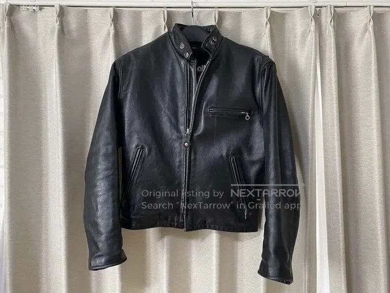 Schott Schott Straight stand-up collar leather jacket Size US XXS / EU 40 - 1 Thumbnail