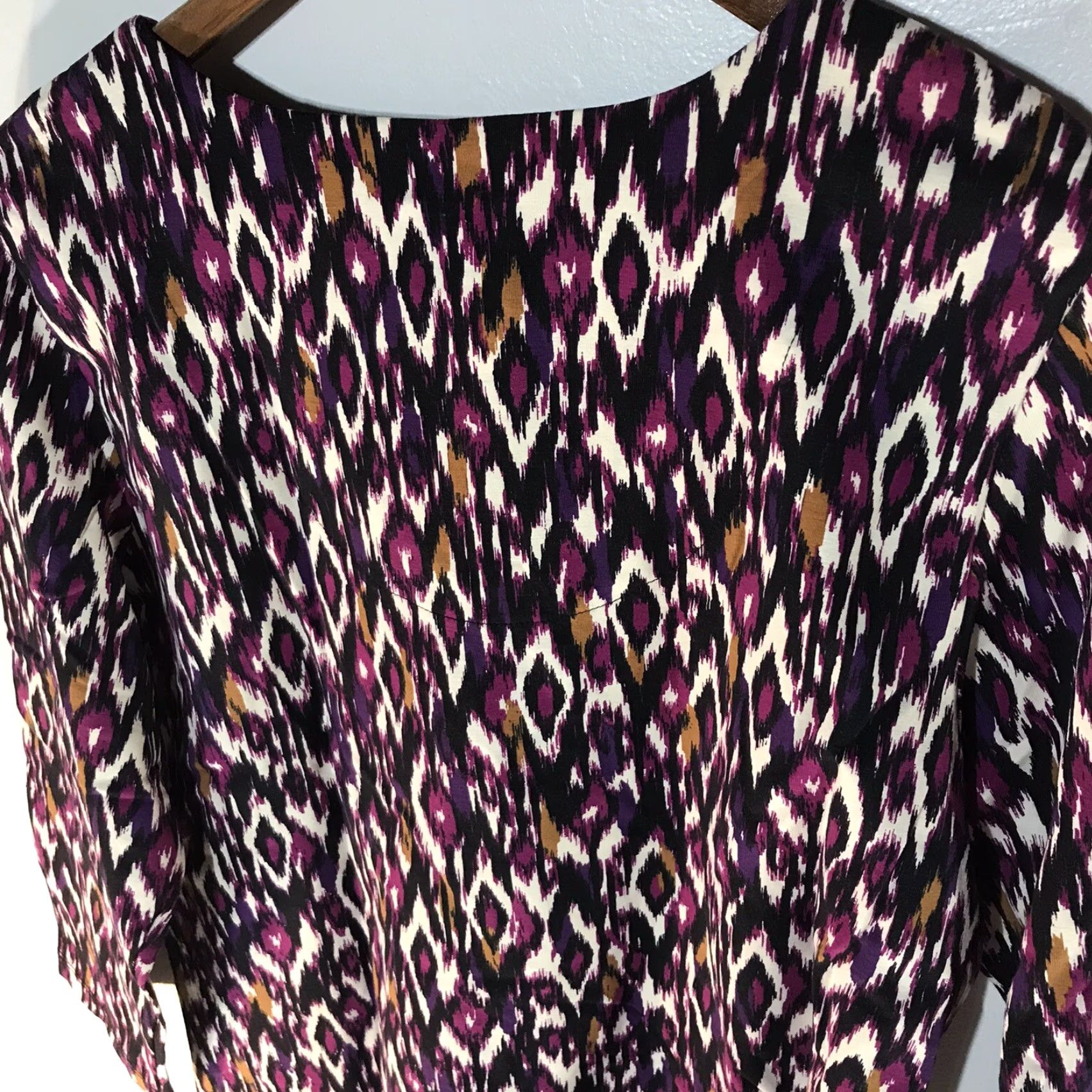 Vintage VINTAGE Ruby Rd Blouse Women's Medium Geometric Beaded Knit Top Casual Dressy Lightweight 3/4 Sleeve Size M / US 6-8 / IT 42-44 - 6 Thumbnail