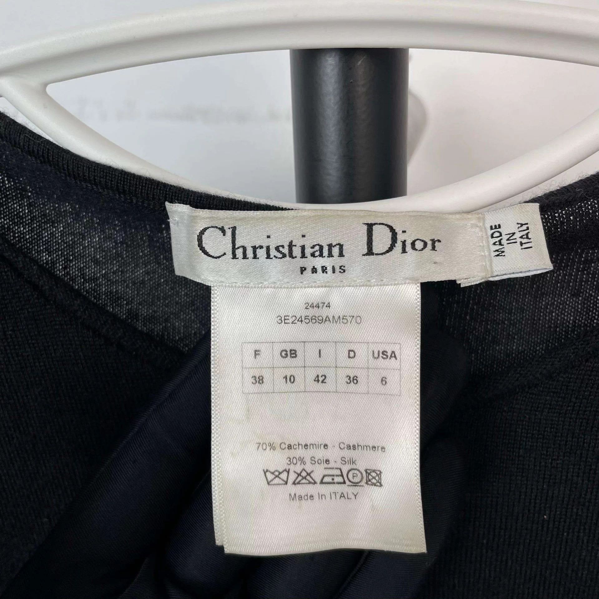 Dior Dior cashmere blend black sweater 38 Size S / US 4 / IT 40 - 3 Thumbnail
