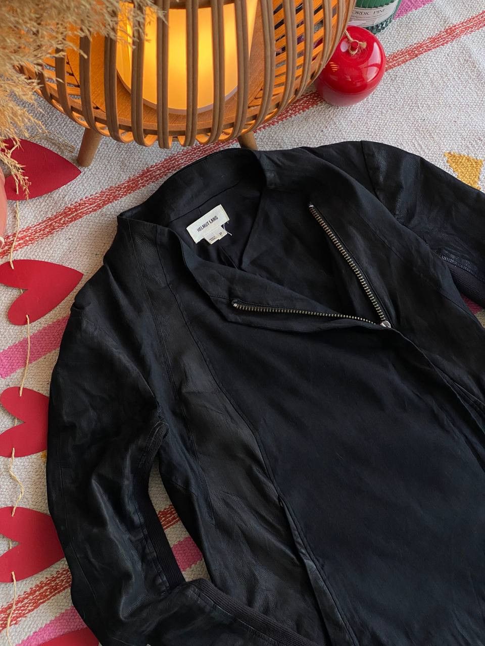 Helmut Lang Helmut Lang Black Asym Jacket Leather Size XS / US 0-2 / IT 36-38 - 2 Thumbnail
