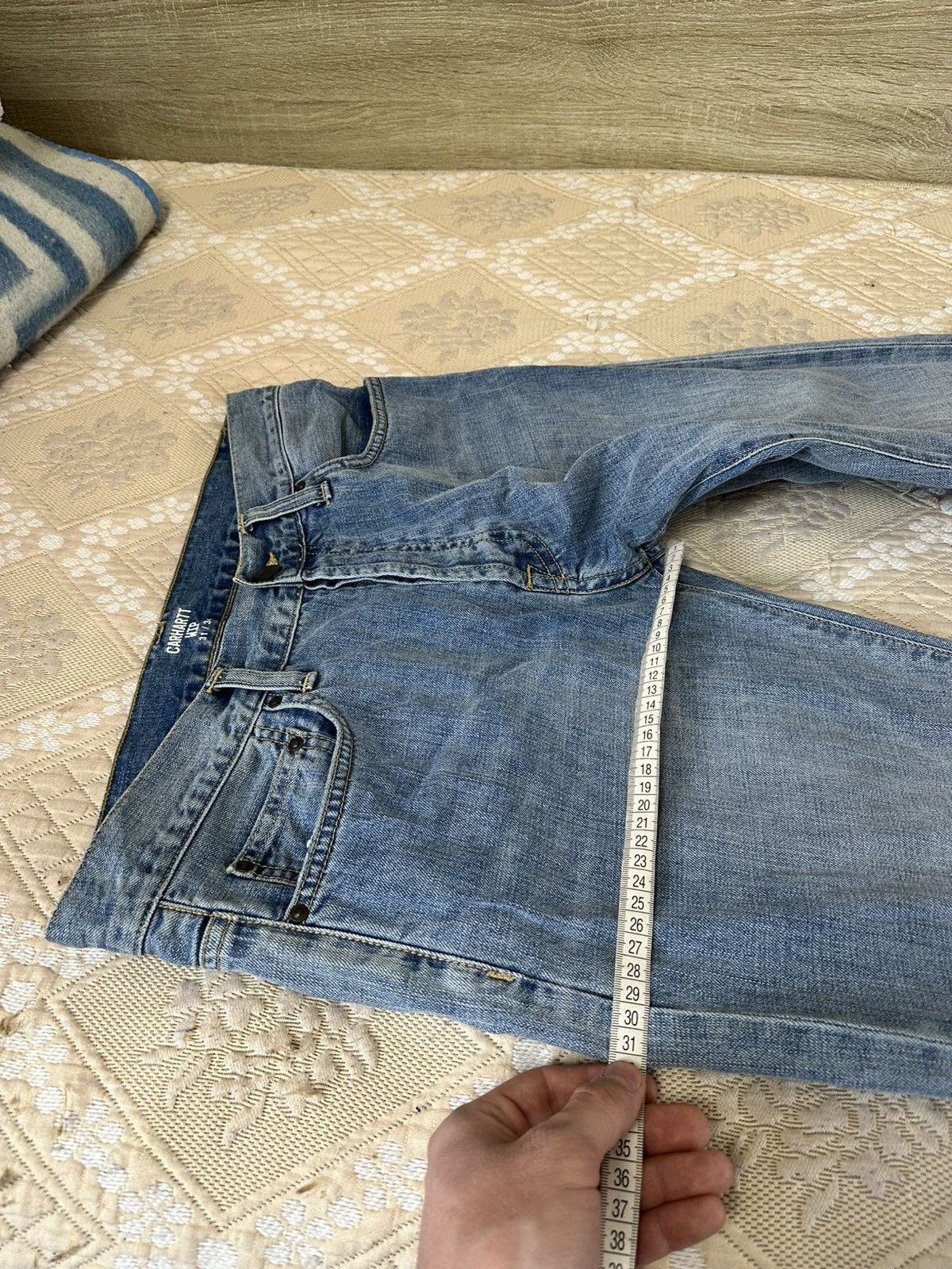 Carhartt 🔥 Carhartt Vintage Logo Denim Jeans Pants Trousers Blue Size US 31 - 9 Thumbnail