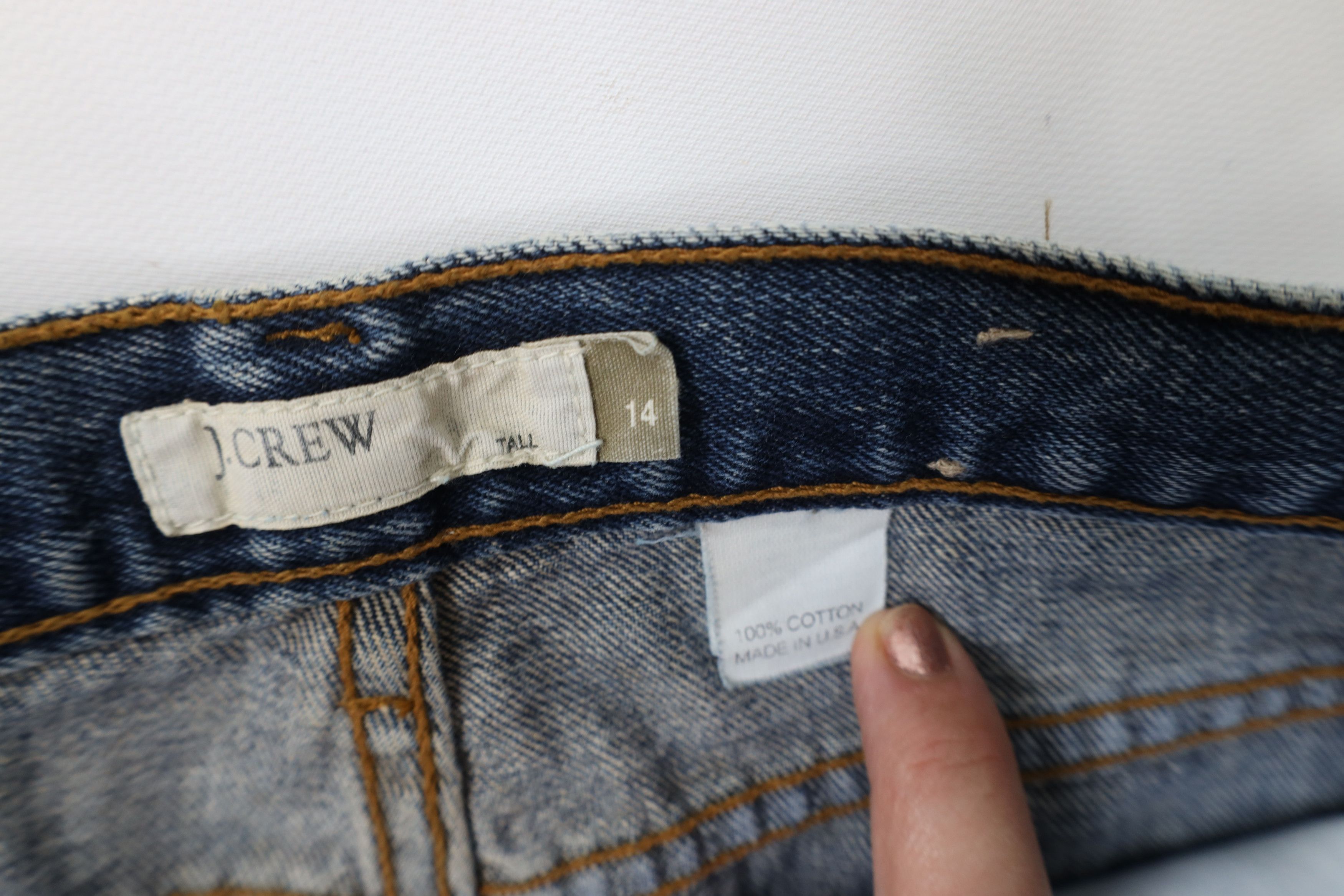 J.Crew Vintage 90s Y2K J Crew Babydoll Flared Button Fly Jeans USA Size 36" / US 14 / IT 50 - 9 Thumbnail