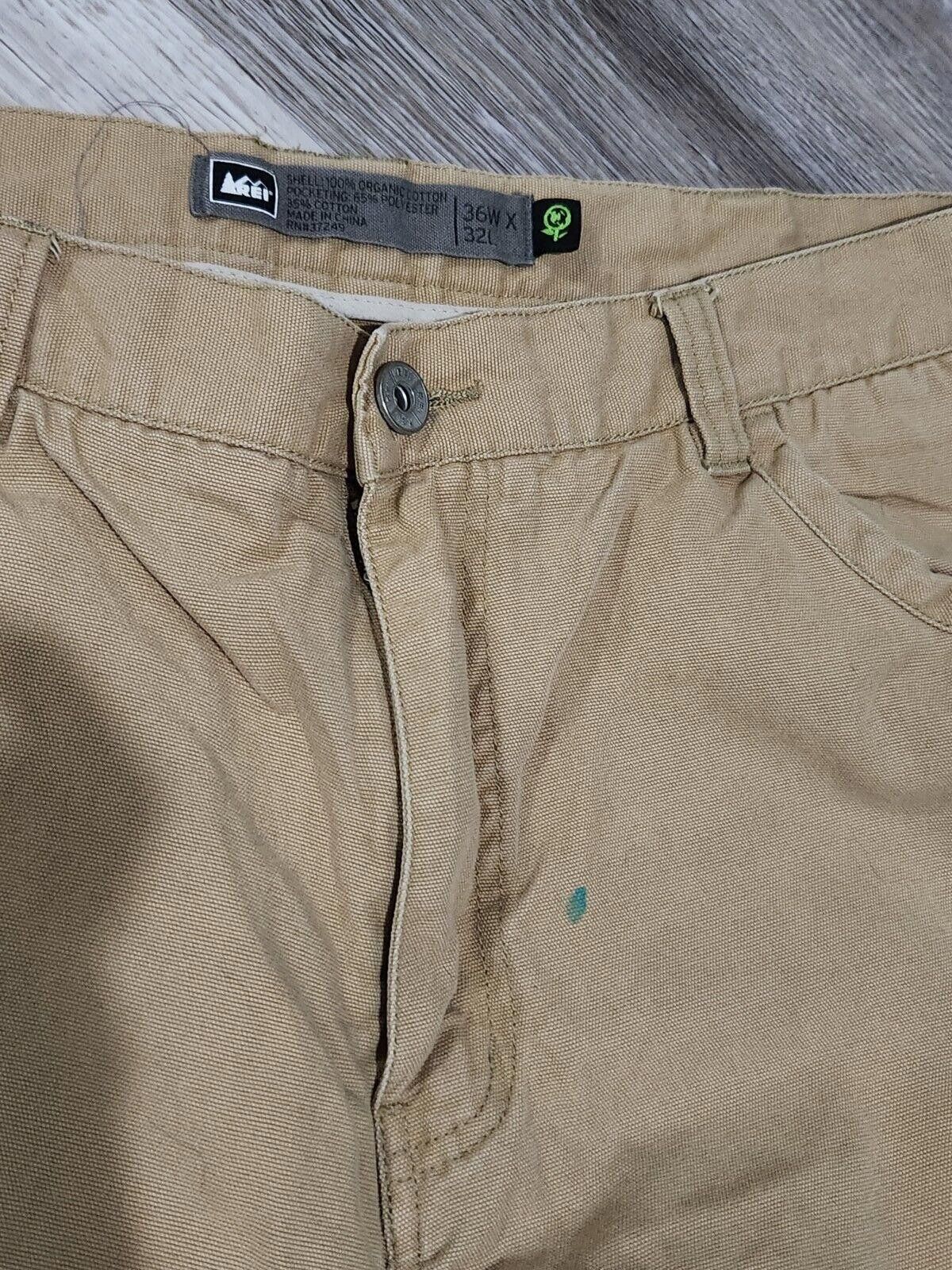 Rei REI Khaki Pants 36 X 32 Hiking Cargo Organic Cotton Size US 36 / EU 52 - 3 Thumbnail