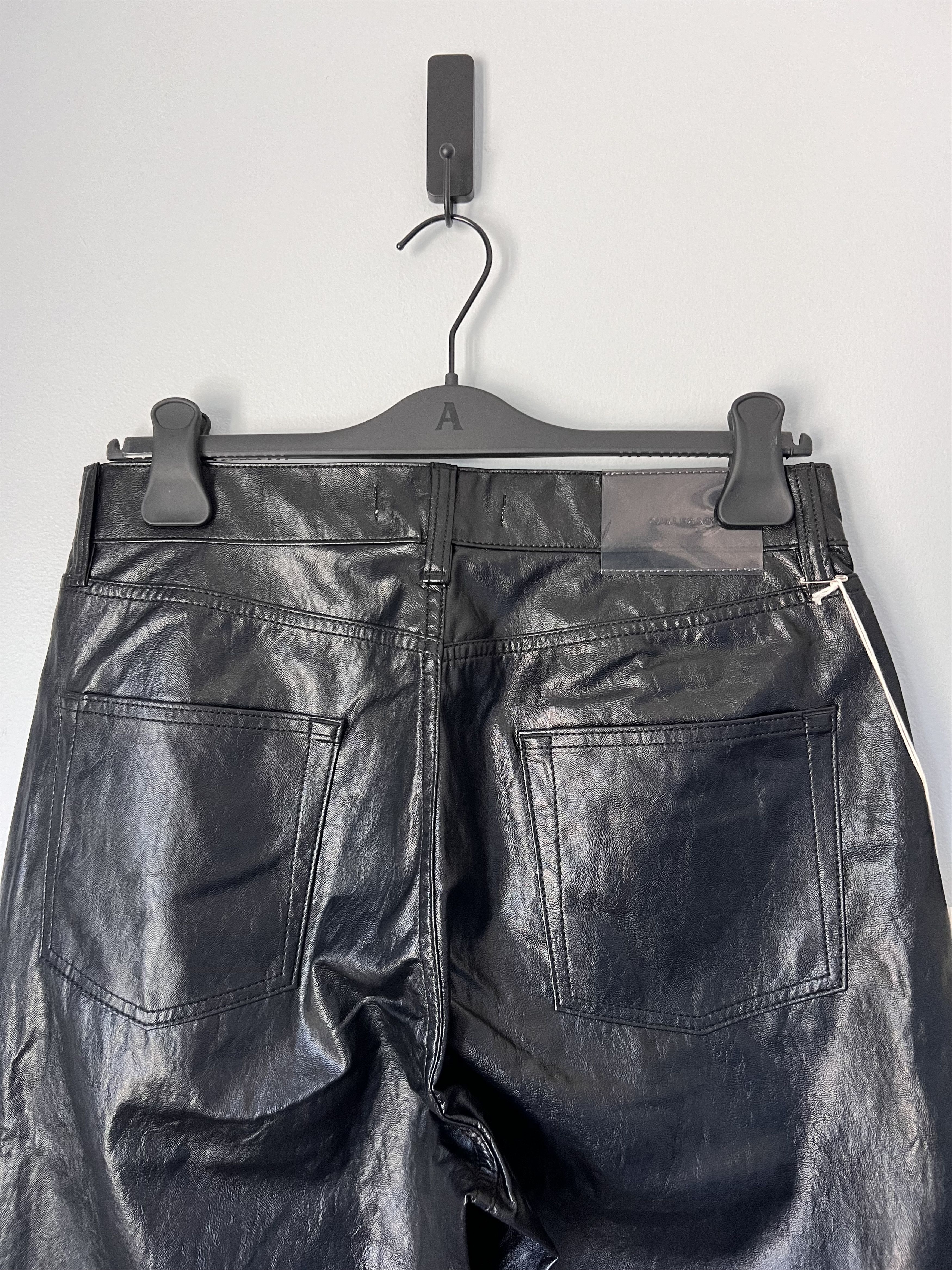 Our Legacy Our Legacy Formal Moto Cut Faux Leather Pants in Black Size US 31 - 5 Thumbnail