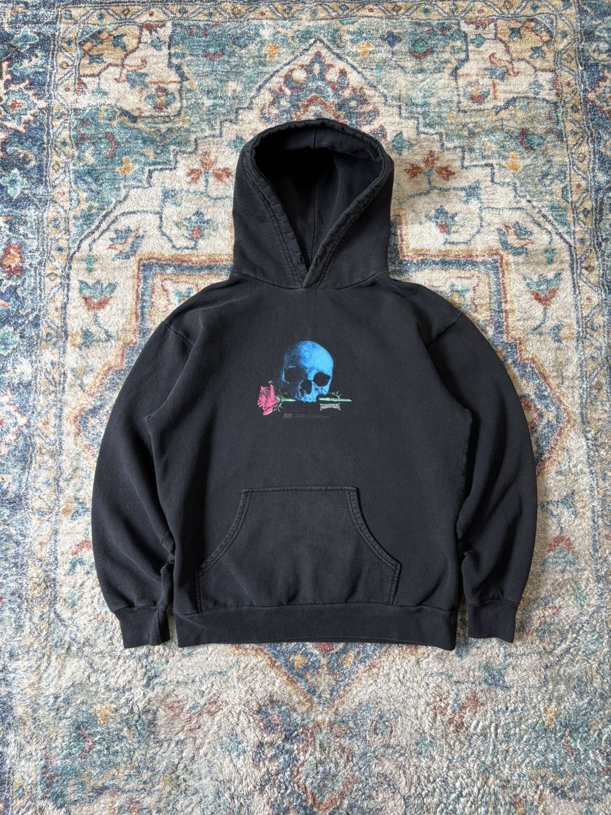 Vintage Vintage Metallica Skull Rose Band Pullover Hoodie Medium Size US S / EU 44-46 / 1 - 1 Thumbnail