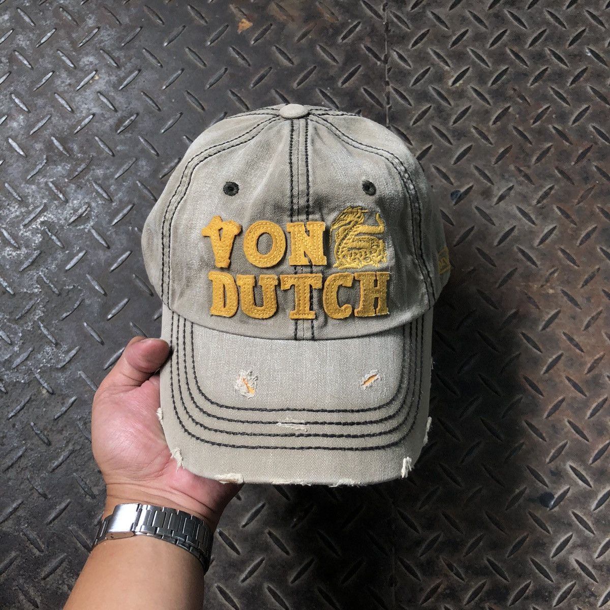 Vintage 🚫 SOLD 🚫 Von Dutch Dragon Distressed Hat Limited Edition Size ONE SIZE - 1 Thumbnail