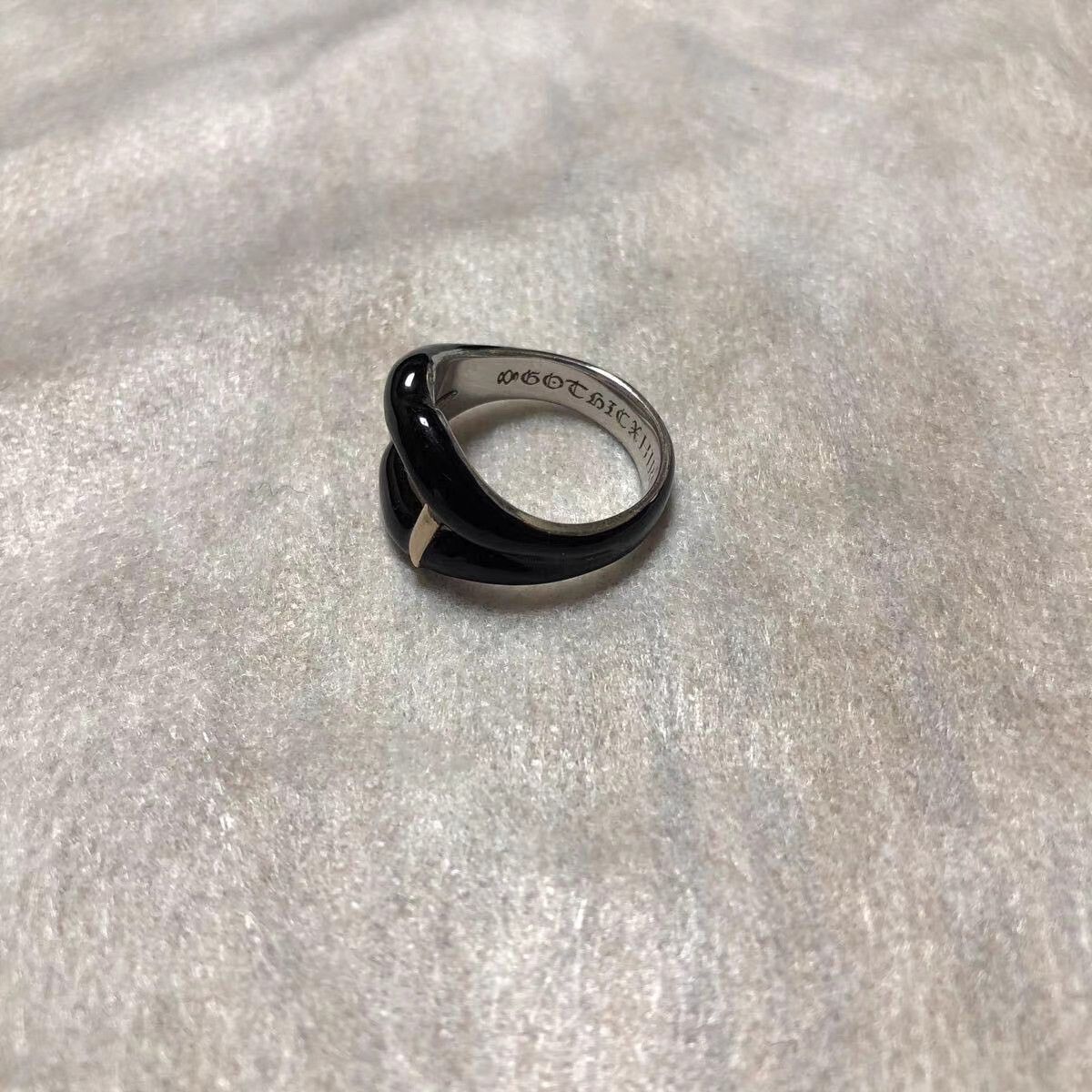 Yohji Yamamoto yohji yamamoto Black Lip & Gold Fang Vampire Silver Ring K11 Size ONE SIZE - 2 Thumbnail