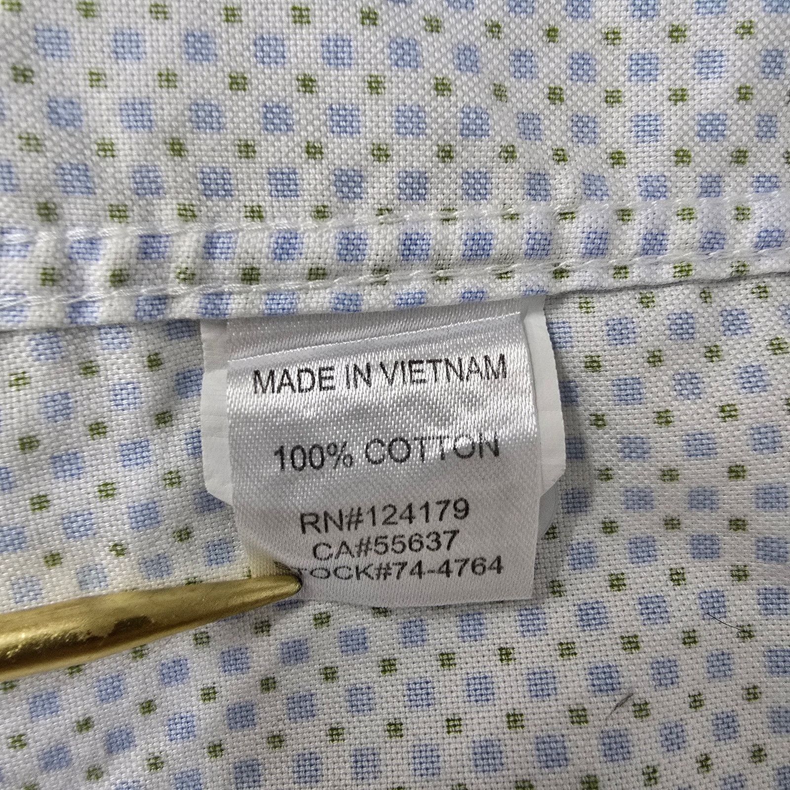 Johnston & Murphy Johnston & Murphy Dress Shirt Geo Print Contrast Flip Cuff L Size US L / EU 52-54 / 3 - 14 Thumbnail