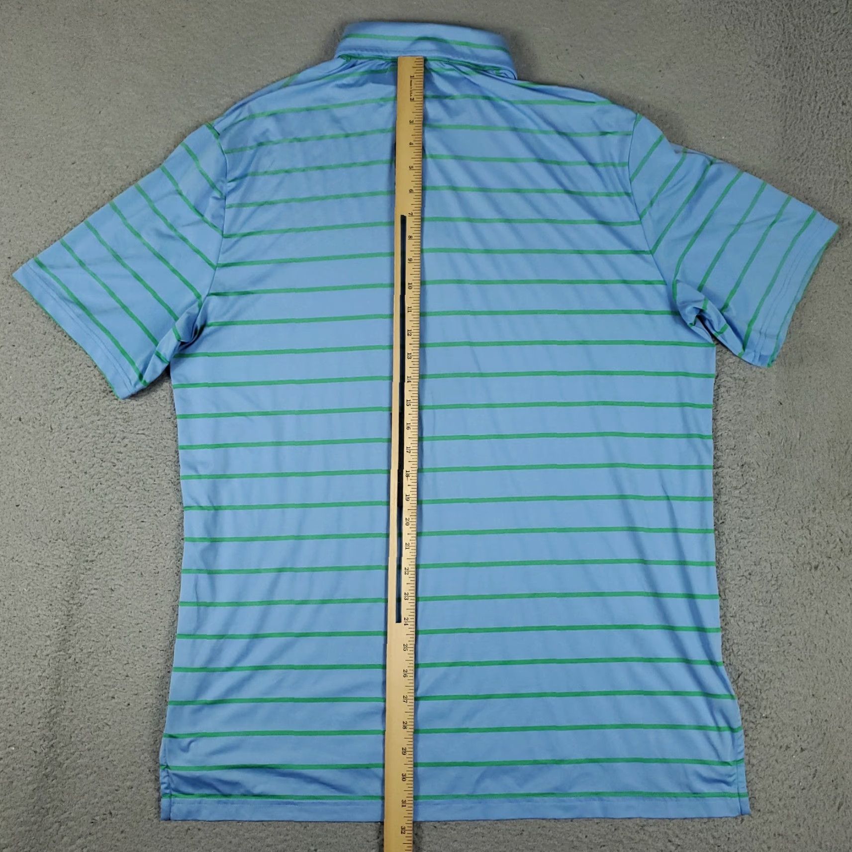 RLX Ralph Lauren RLX Ralph Lauren Polo Shirt Mens Large Blue Striped Golf Casual Short Sleeve Size US L / EU 52-54 / 3 - 3 Thumbnail