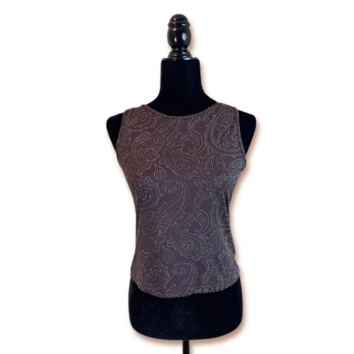 Versace × Vintage Vintage Versace Jeans Couture Paisley Rhinestone Tank Top Size S / US 4 / IT 40 - 1 Thumbnail