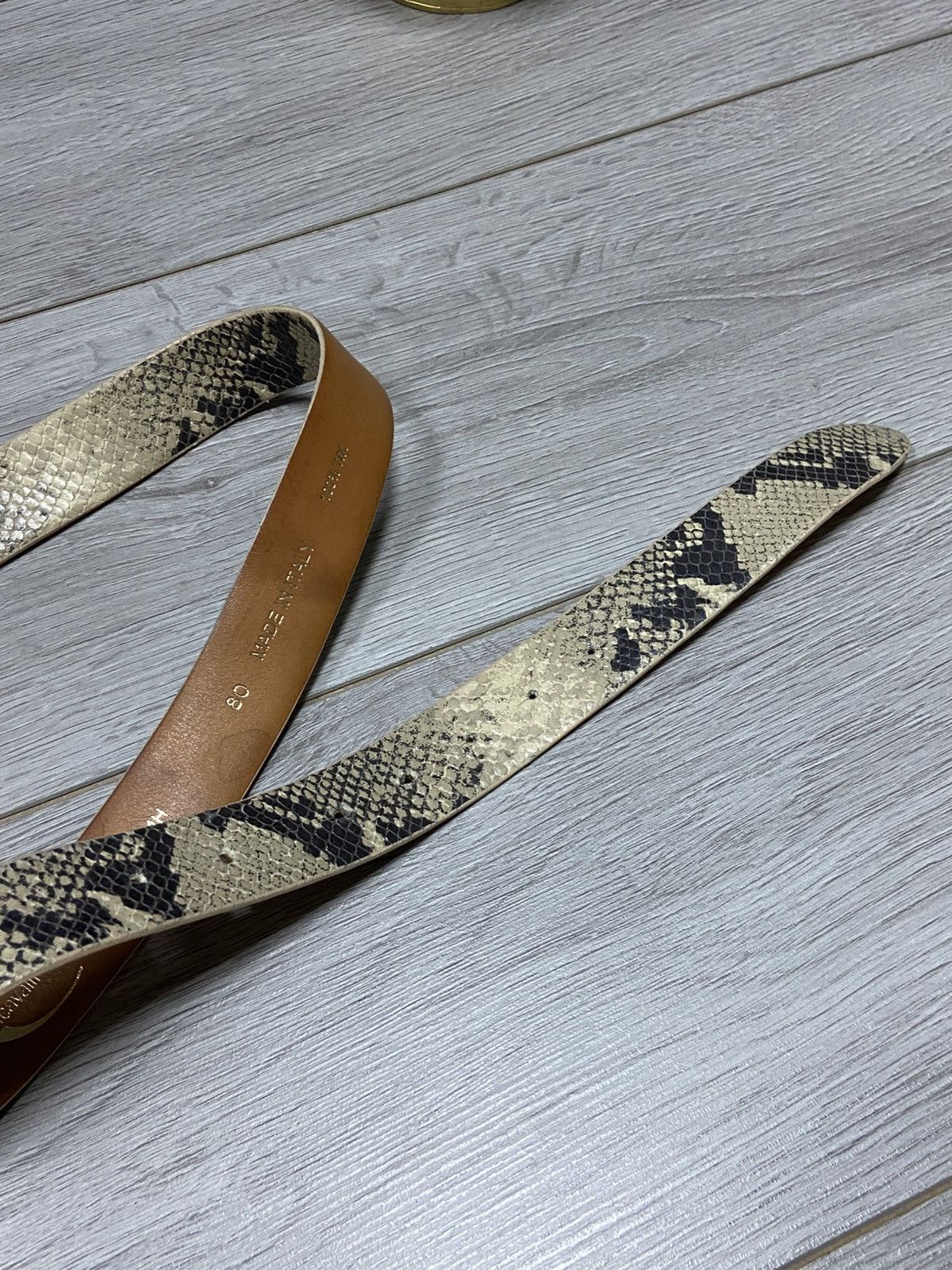 Just Cavalli Just Cavalli Leather python Vintage spell out letters Belt Size ONE SIZE - 5 Thumbnail