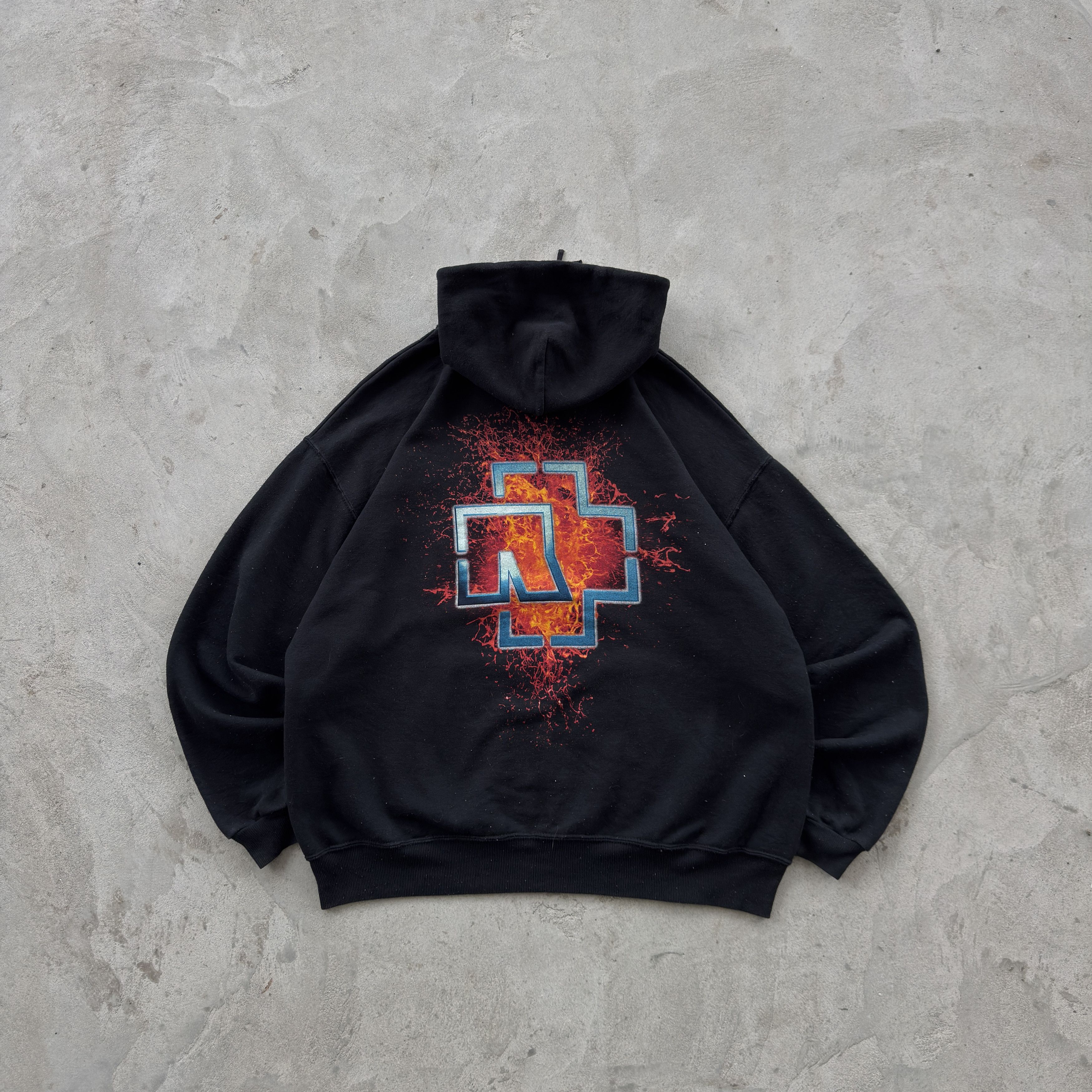 Band Tees Vintage 90s Rammstein Rock Band Hooded Sweatshirt Size US XL / EU 56 / 4 - 2 Thumbnail