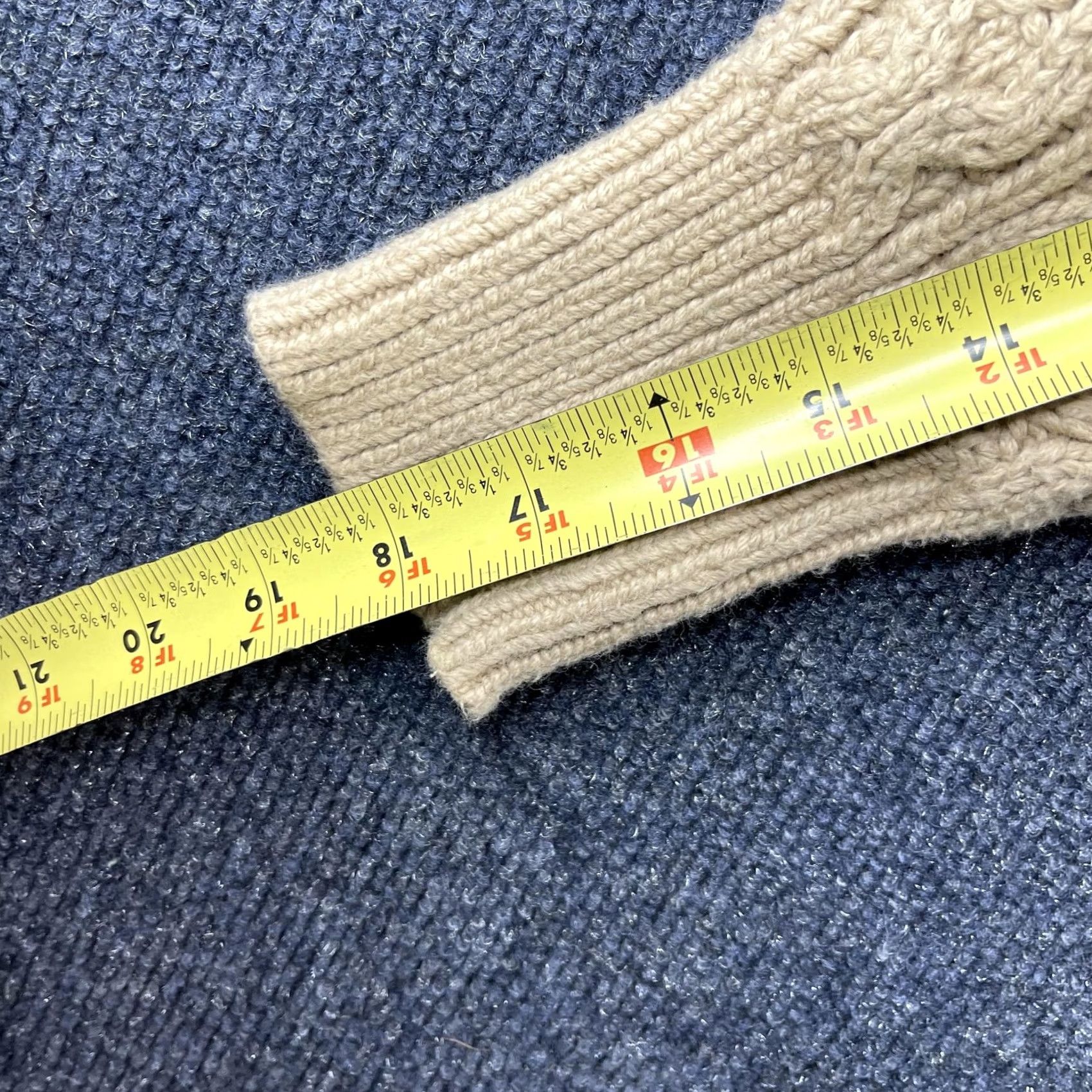 Banana Republic Banana Republic Sweater Womens Medium Beige Mock Neck Pullover Cable Knit Long Sleeve Size M / US 6-8 / IT 42-44 - 5 Thumbnail
