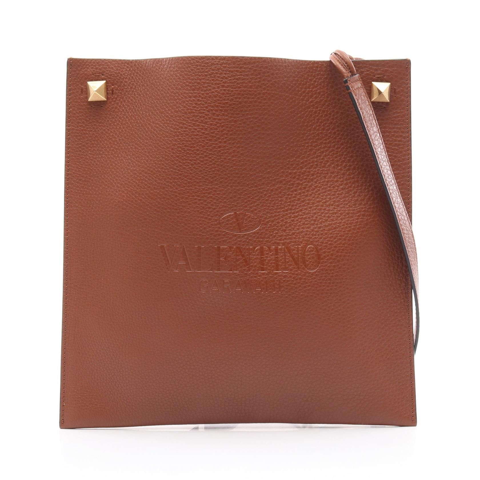 Valentino Valentino Garavani Identity Leather Crossbody Bag Leather Crossbody Bag in Brown, Men's