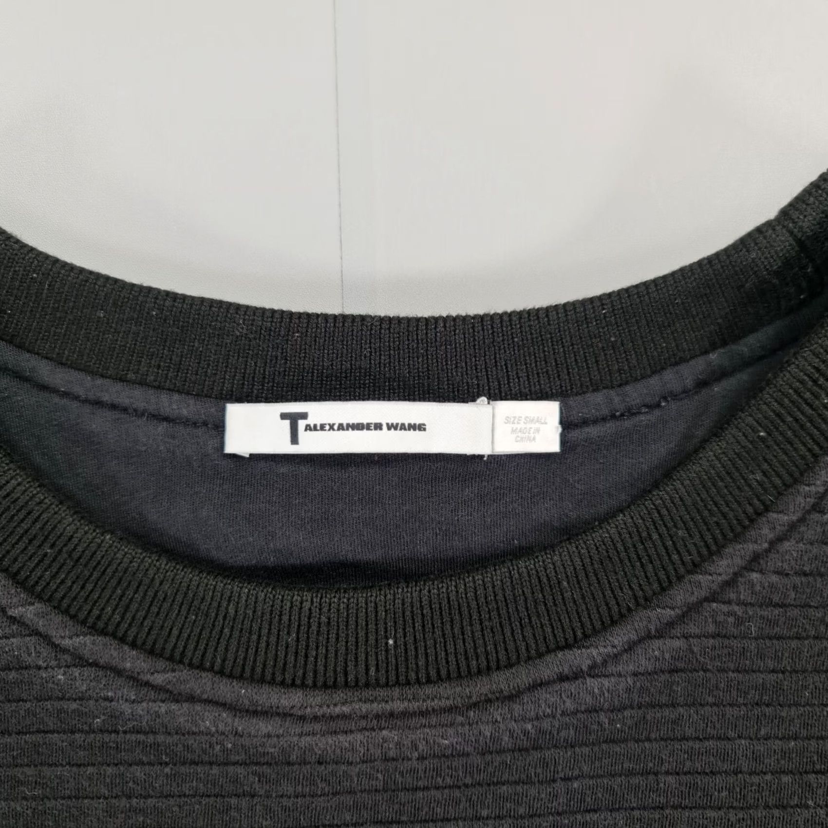Alexander Wang Alexander Wang Womens Sweatshirt Black Small Cotton Blend Crew Sweater Size S / US 4 / IT 40 - 3 Thumbnail