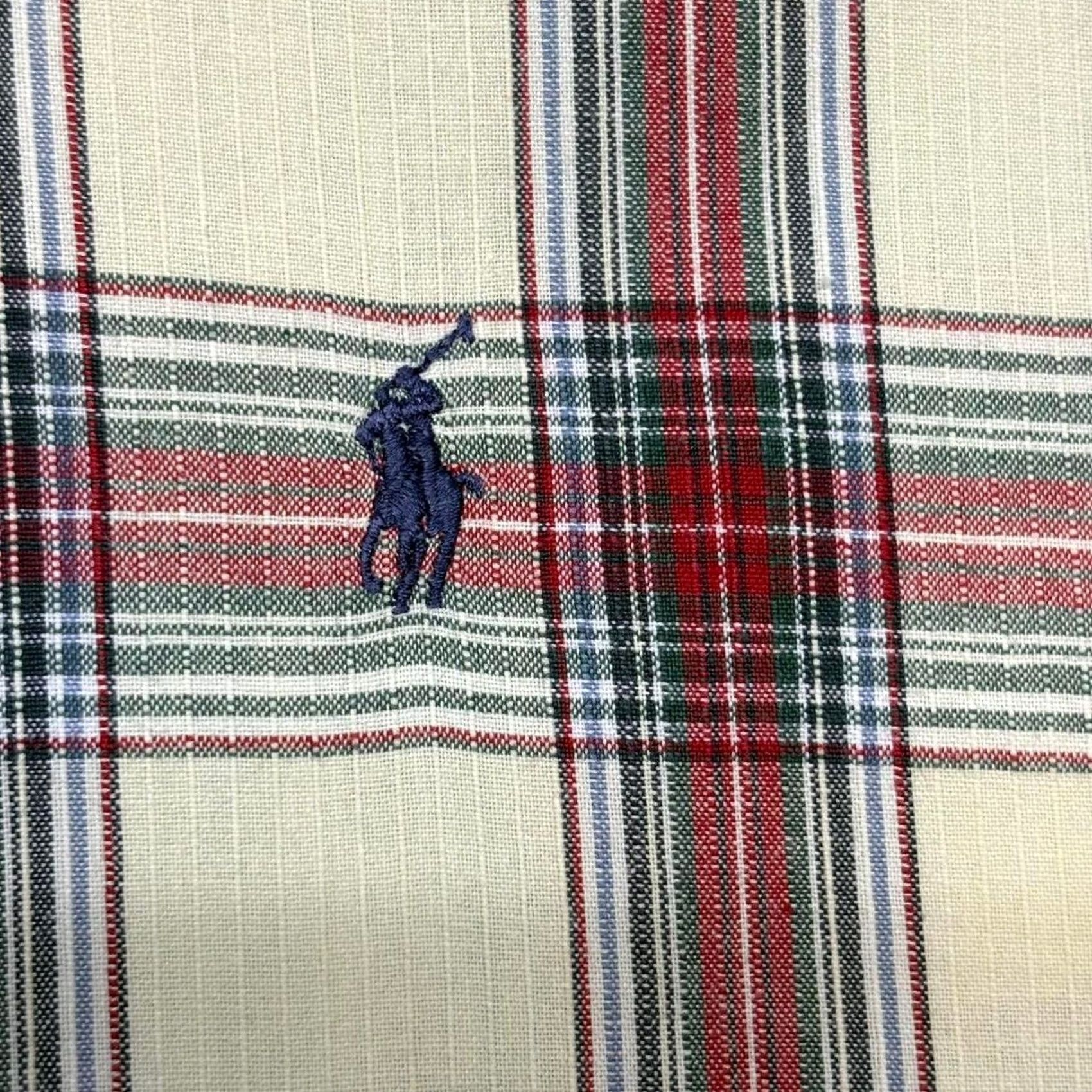 Ralph Lauren VINTAGE Polo Ralph Lauren Shirt Cream Red Plaid Long Sleeve Button-Down XXL Womens Men? Size US XXL / EU 58 / 5 - 4 Thumbnail