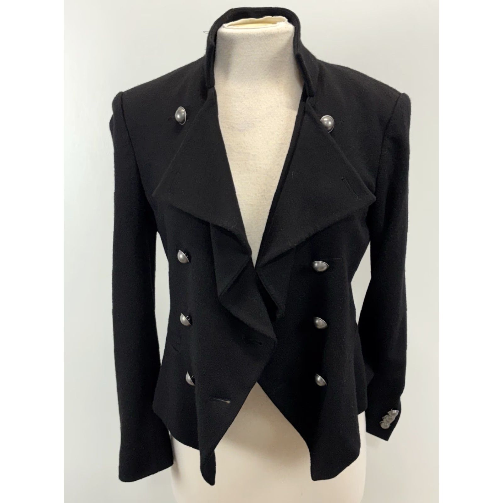Ann Taylor Ann Taylor Blazer Wool Double Breasted Jacket Women’s 10P Petite Black Military Blazer Women’s Wool Blazer 10P Black Military Mens? Size L / US 10 / IT 46 - 7 Thumbnail