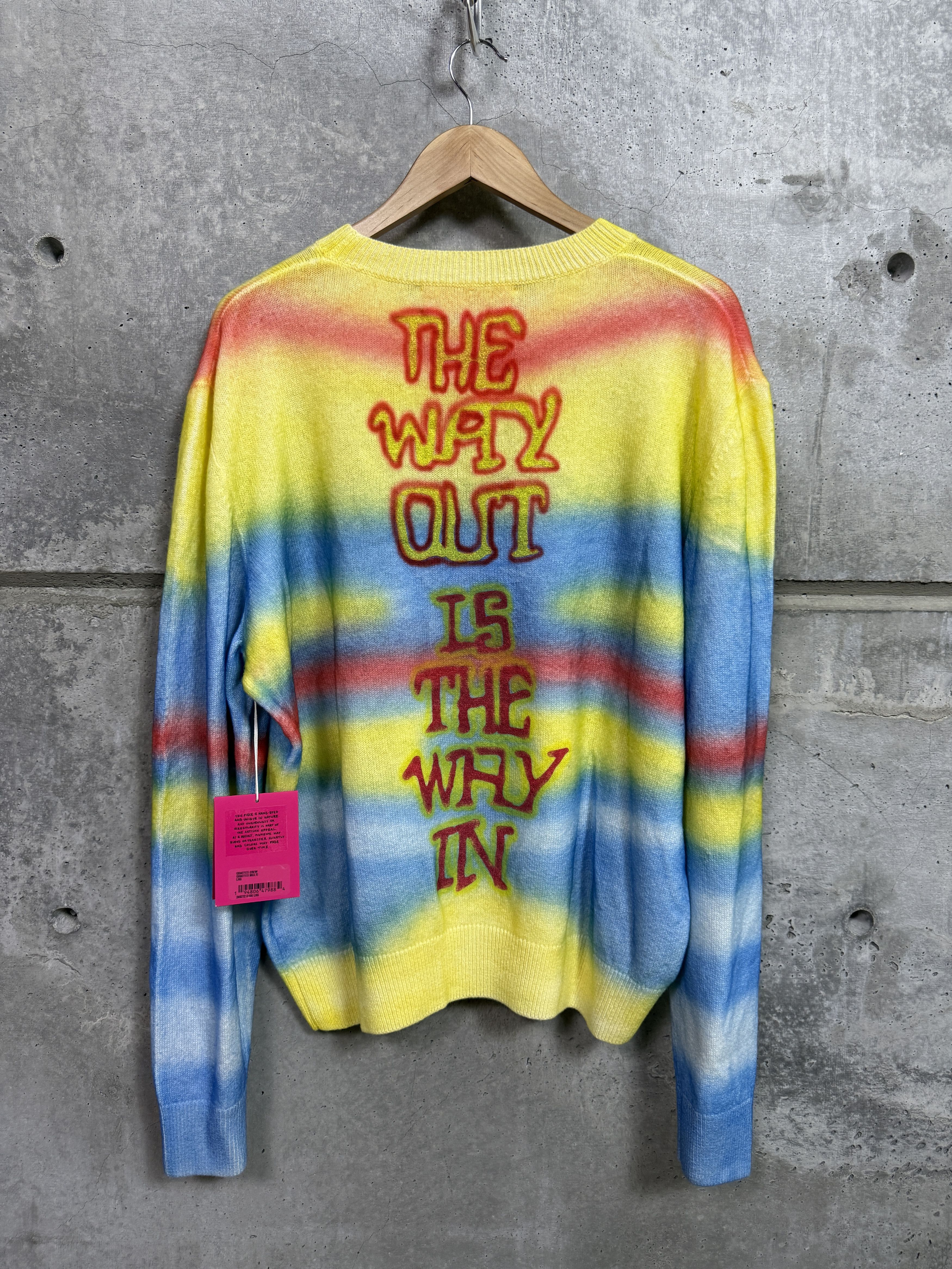 The Elder Statesman $2295 The Elder Statesman Graffiti Crewneck Sweater Size US L / EU 52-54 / 3 - 7 Thumbnail