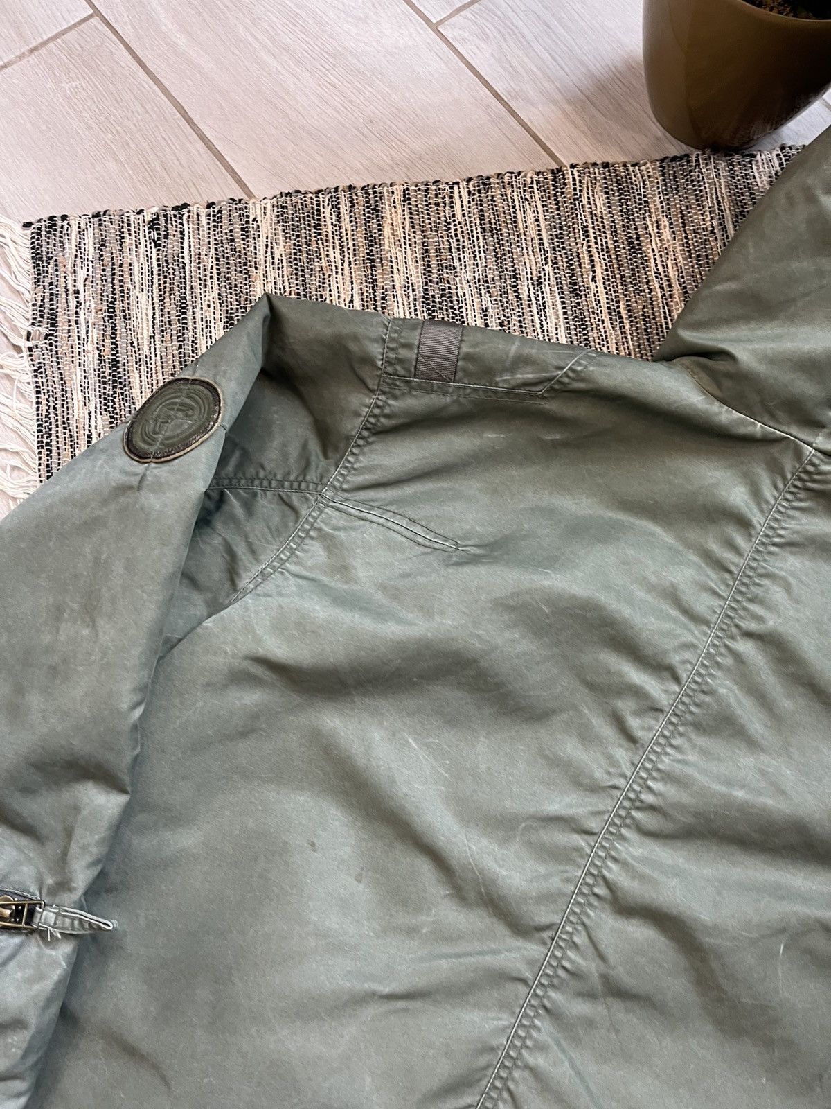 Firetrap × Vintage Vintage Fitetrap Y2K military jacket waxed style green Camo Size US XXL / EU 58 / 5 - 19 Thumbnail