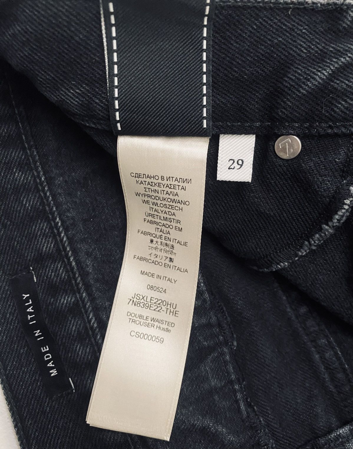7 For All Mankind 7 FAM blk double waisted trouser hustle made in italy 29 NWT Size 29" - 13 Thumbnail