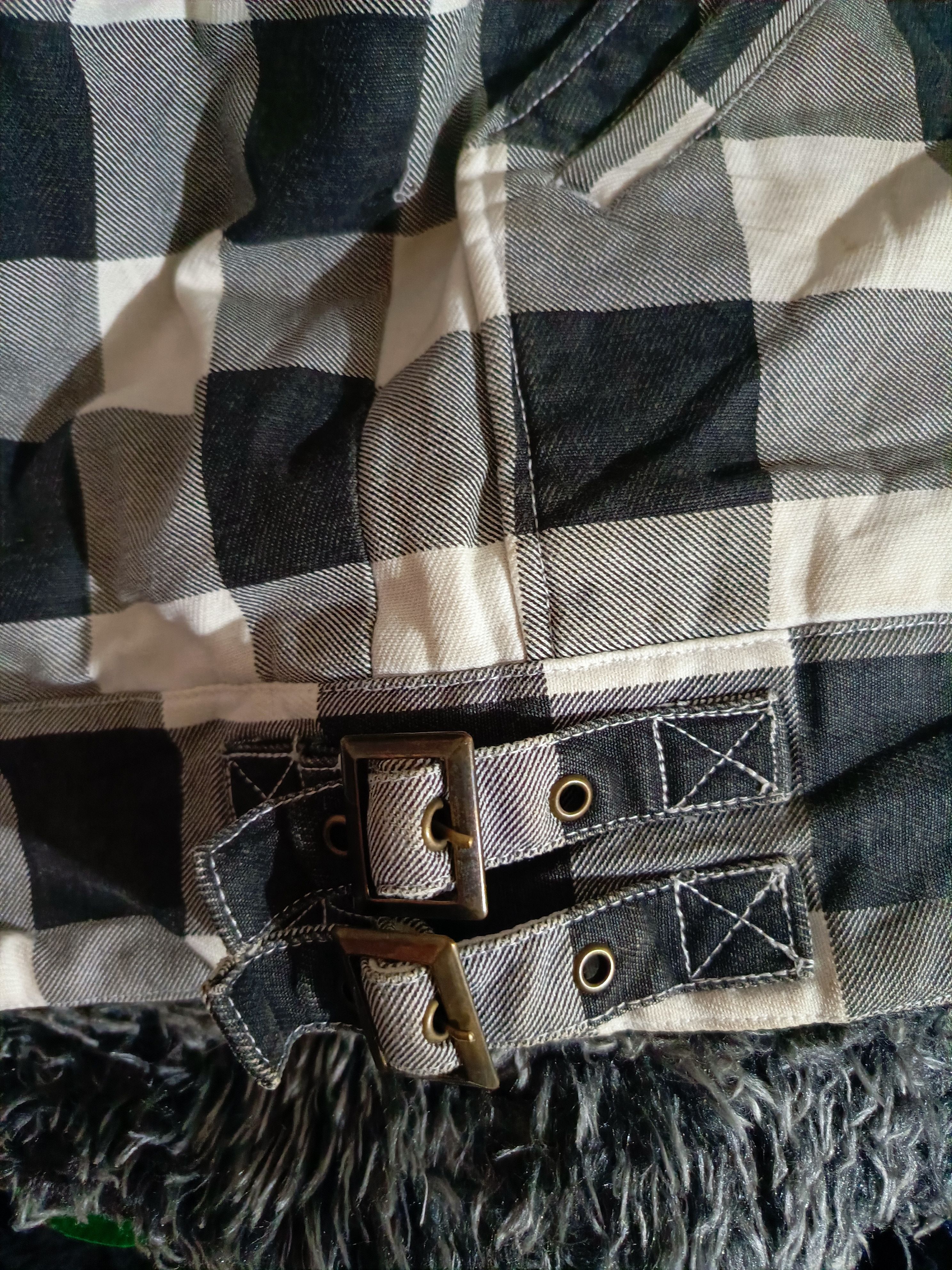 14th Addiction × Woolrich Woolen Mills Vintage Faux Fur Collar Checkered Detroit Jacket Size US L / EU 52-54 / 3 - 7 Thumbnail