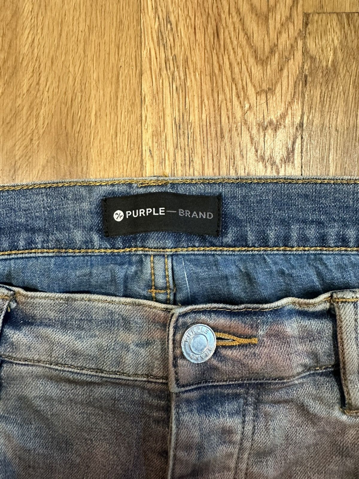 Purple Brand Purple Brand Red Dyed Blue Denim Jeans Size 36 Size US 36 / EU 52 - 3 Thumbnail